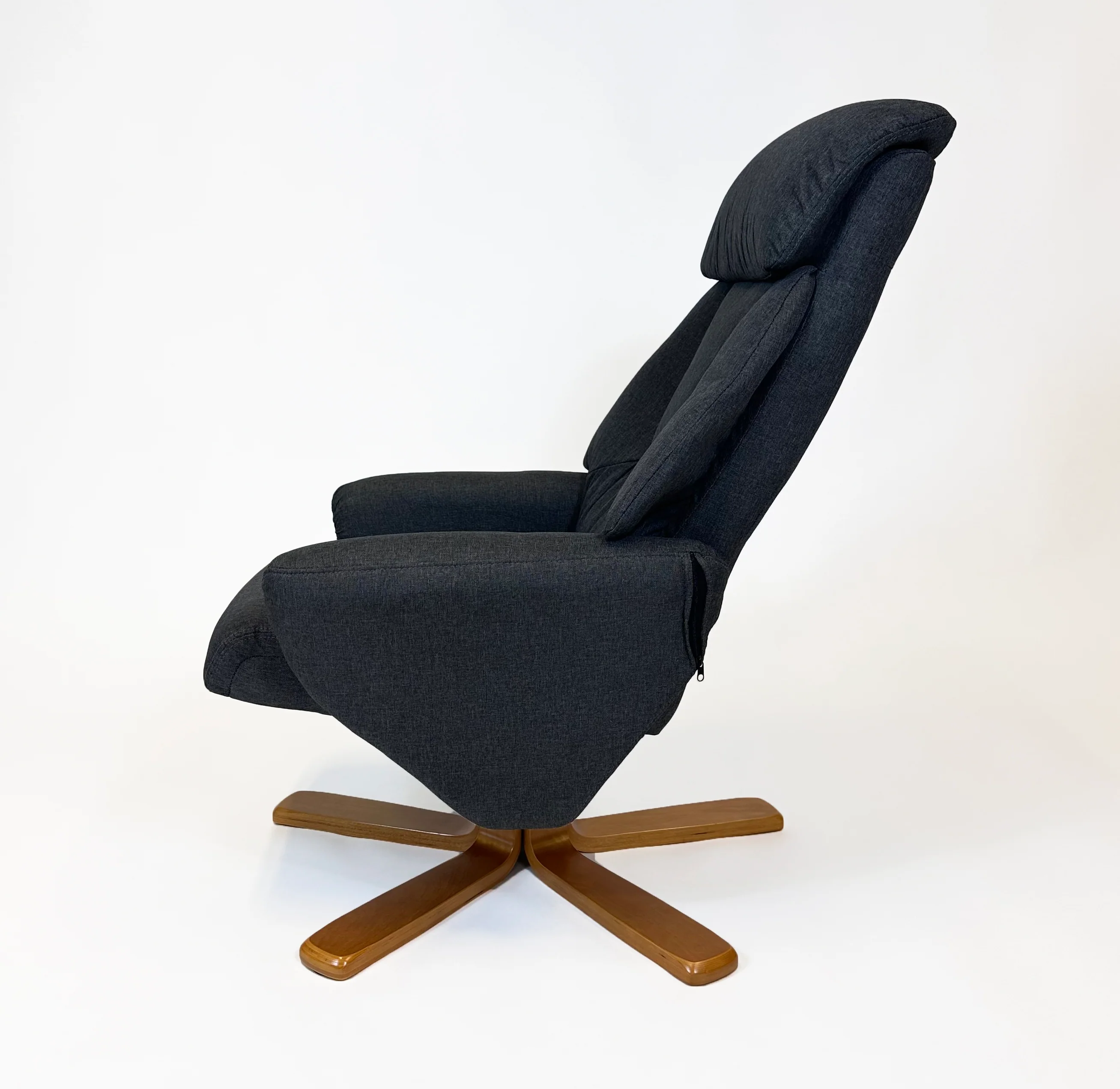 Florida Swivel Recliner & Footstool | Charcoal - Image 6