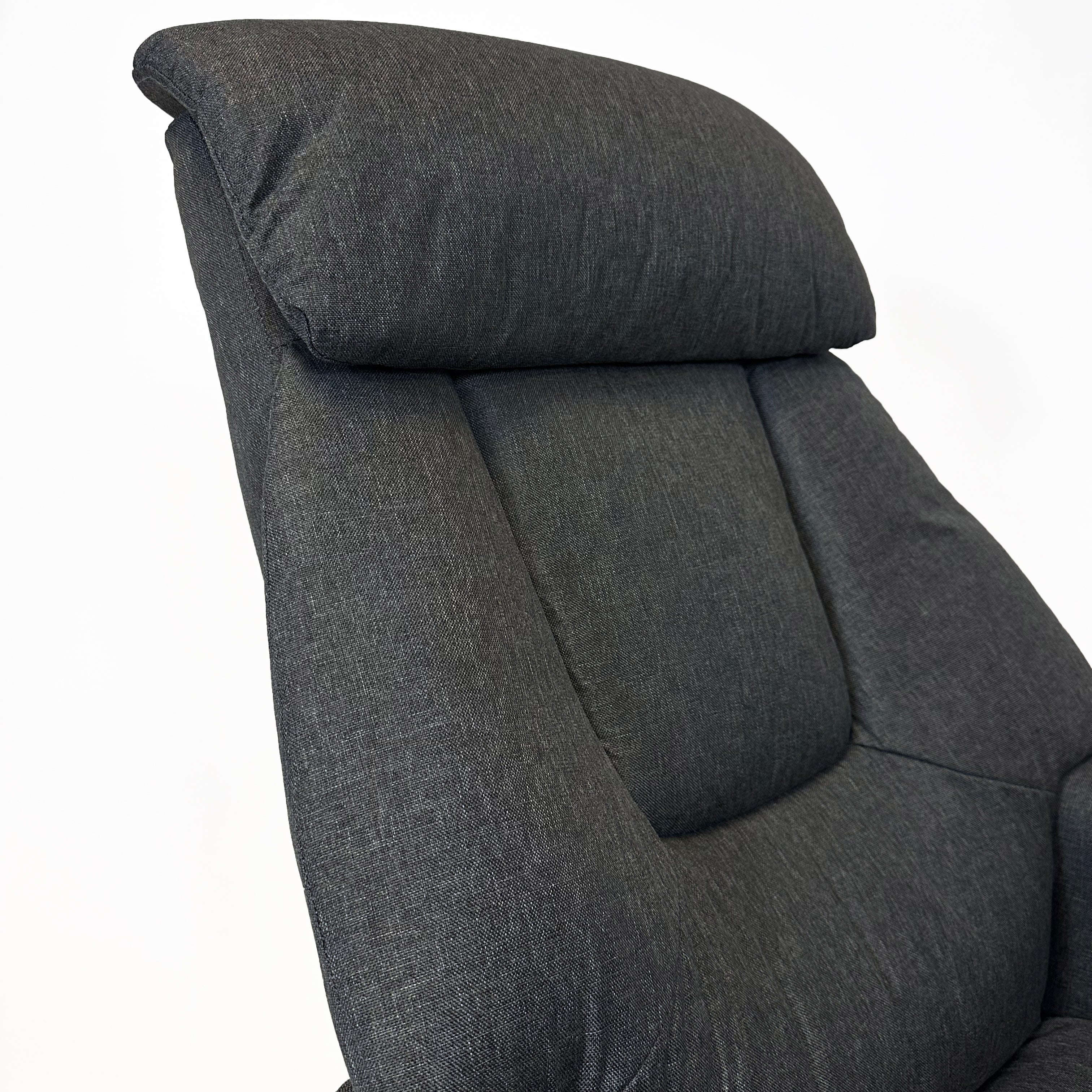 Florida Swivel Recliner & Footstool | Charcoal - Image 8