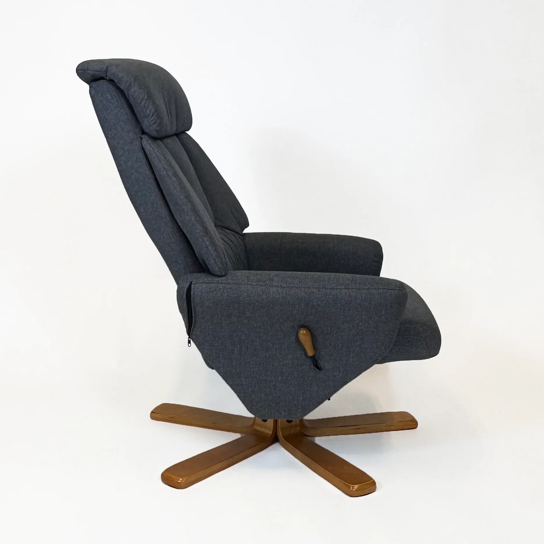 Florida Swivel Recliner & Footstool | Grey - Image 3