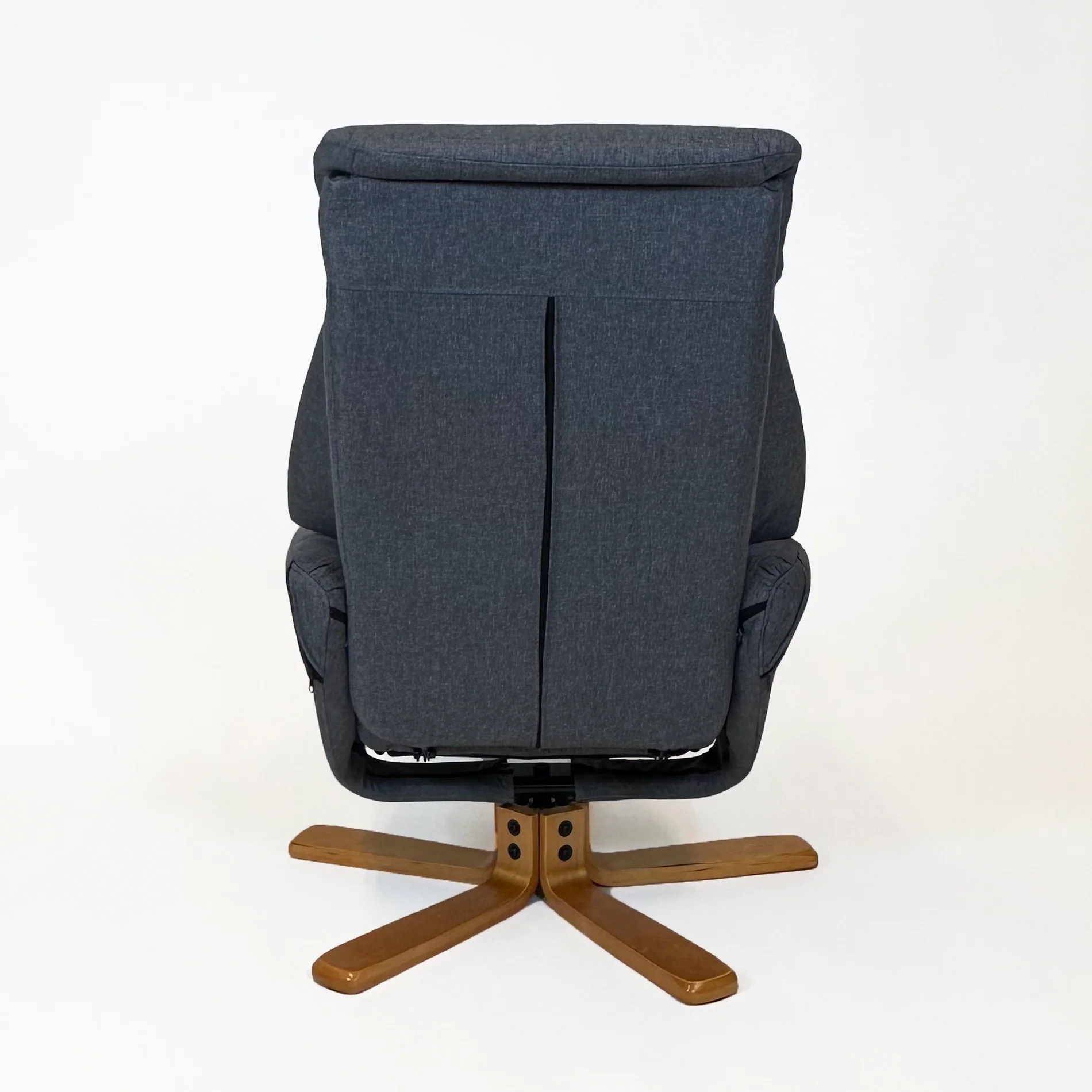 Florida Swivel Recliner & Footstool | Grey - Image 4