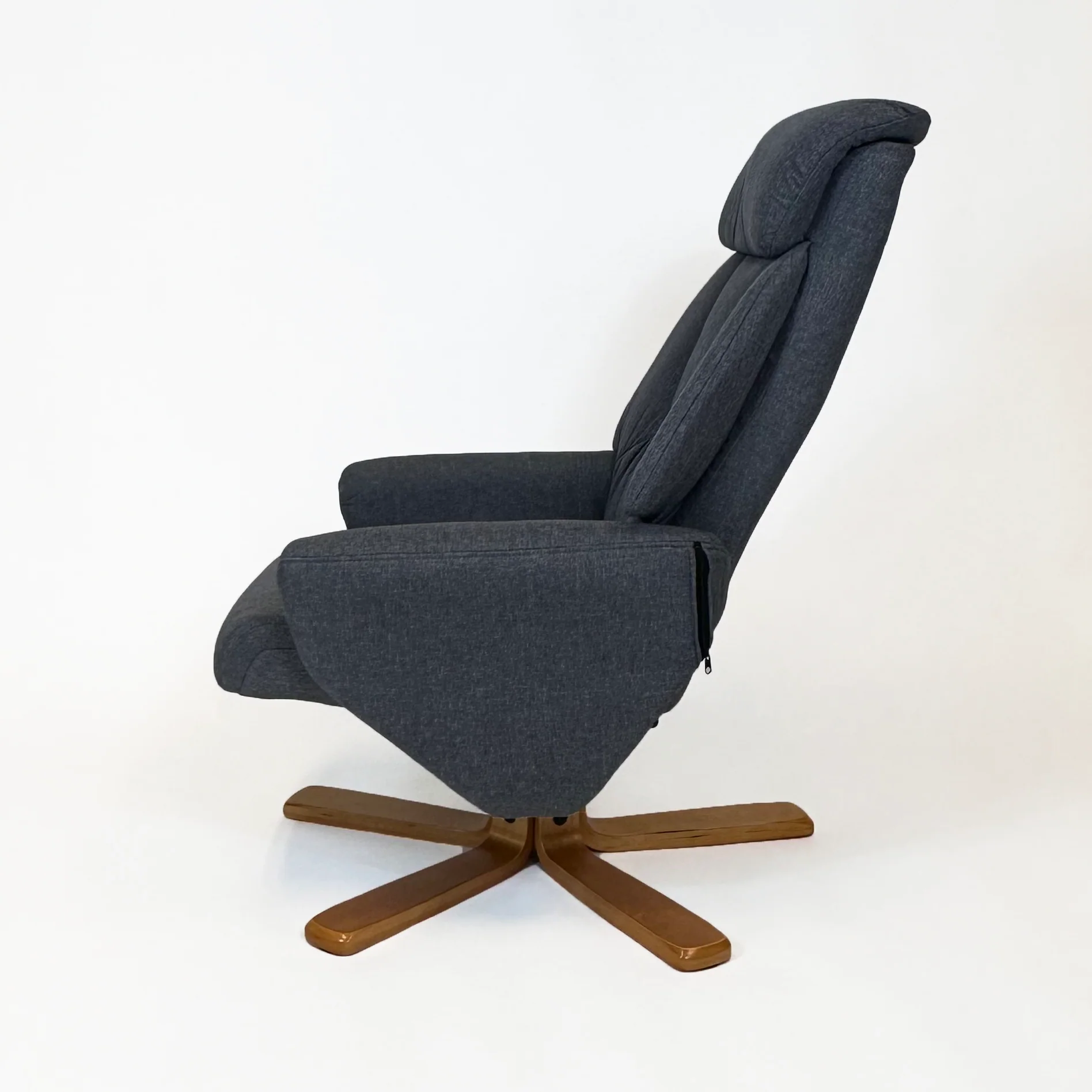 Florida Swivel Recliner & Footstool | Grey - Image 5
