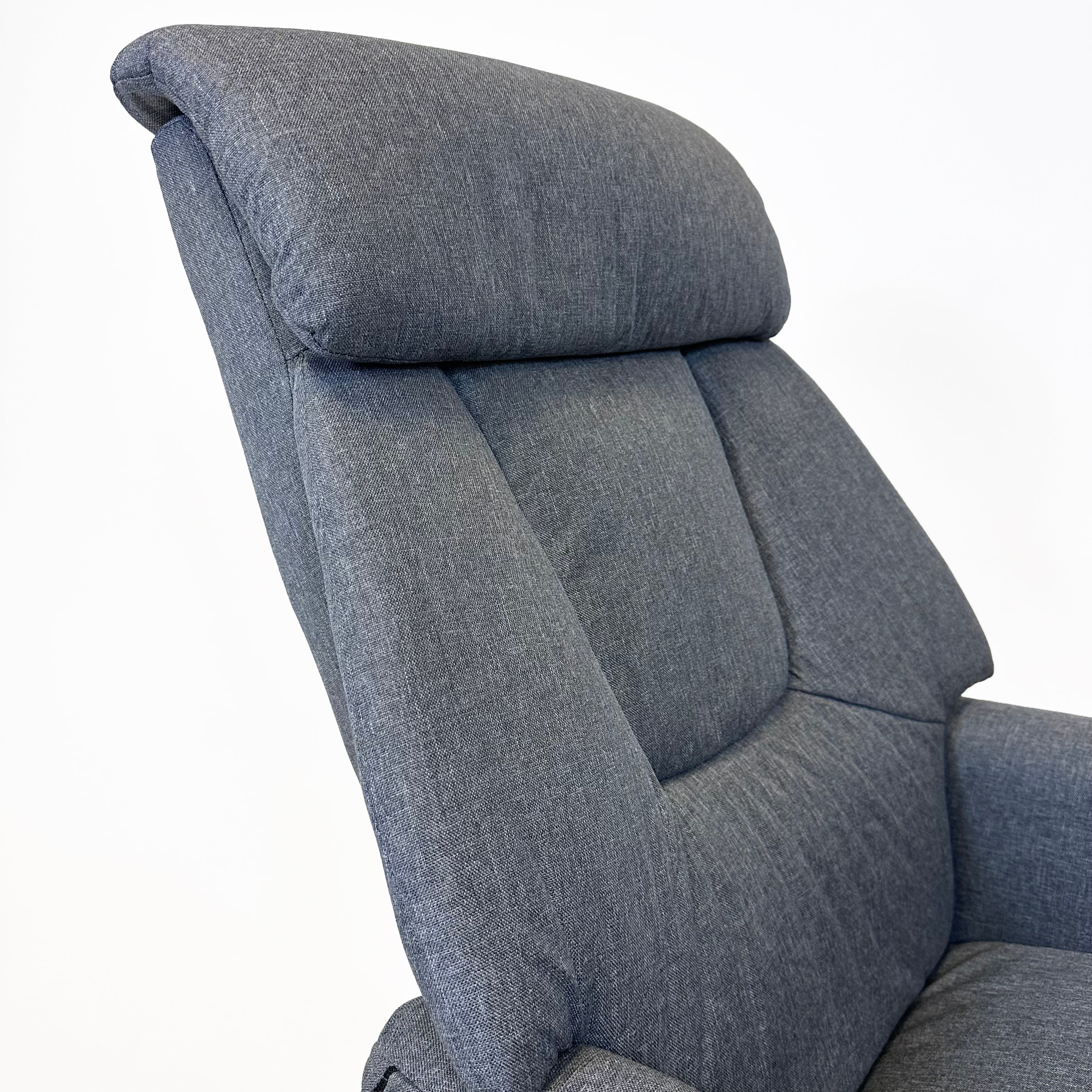 Florida Swivel Recliner & Footstool | Grey - Image 7