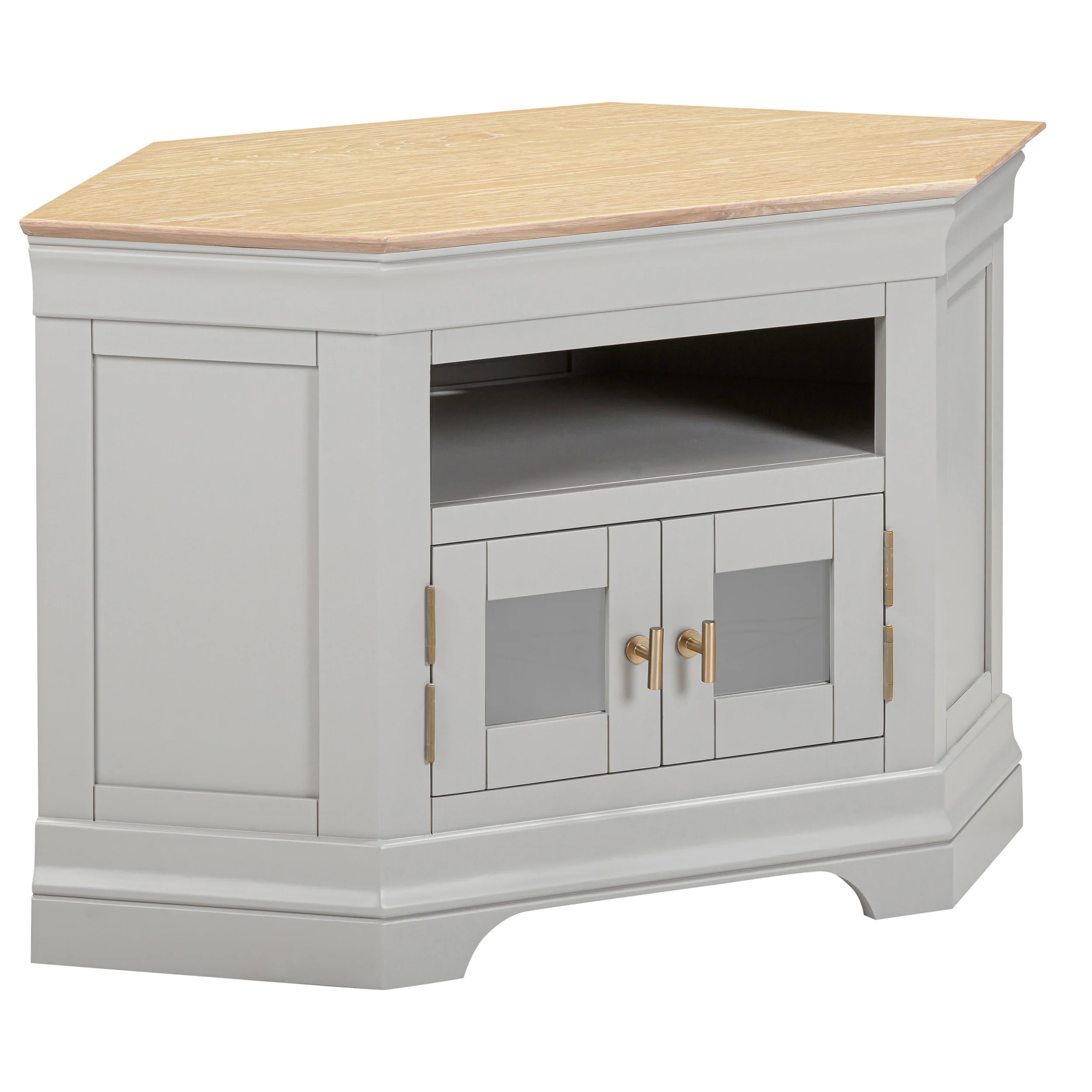 Francis Pebble Grey Corner TV Unit - Image 3