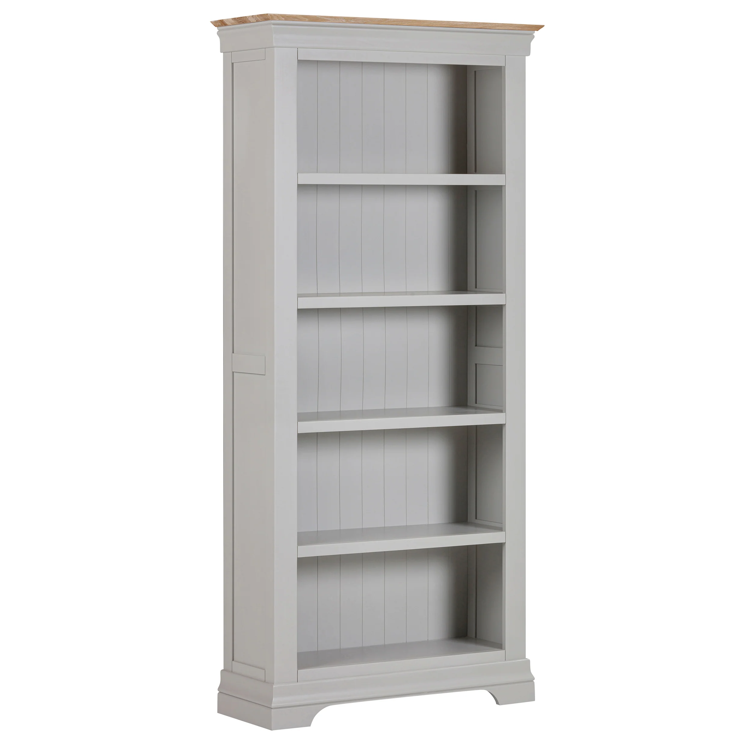 Francis Pebble Grey Large Bookcase - Image 3