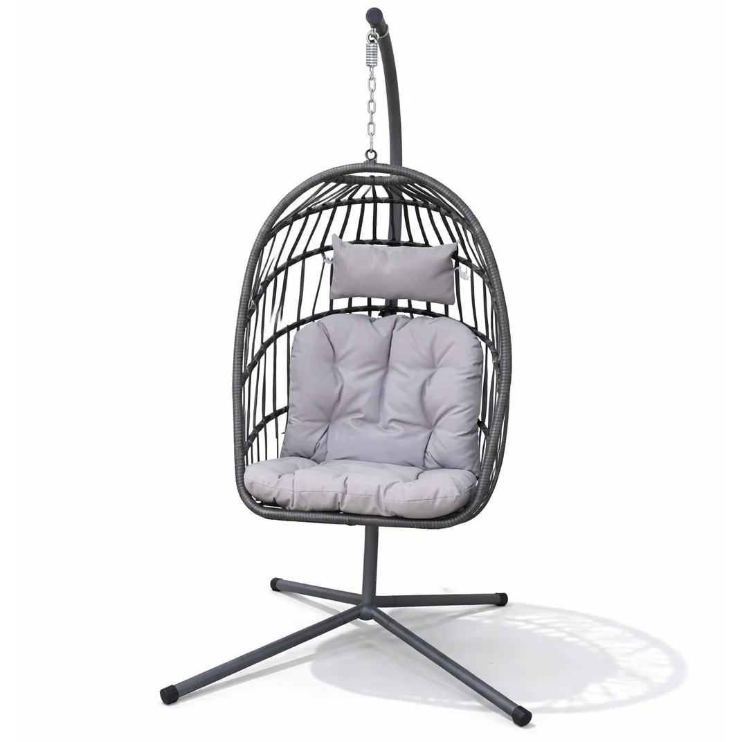 Geelong Hanging Egg Chair | Grey - Image 3