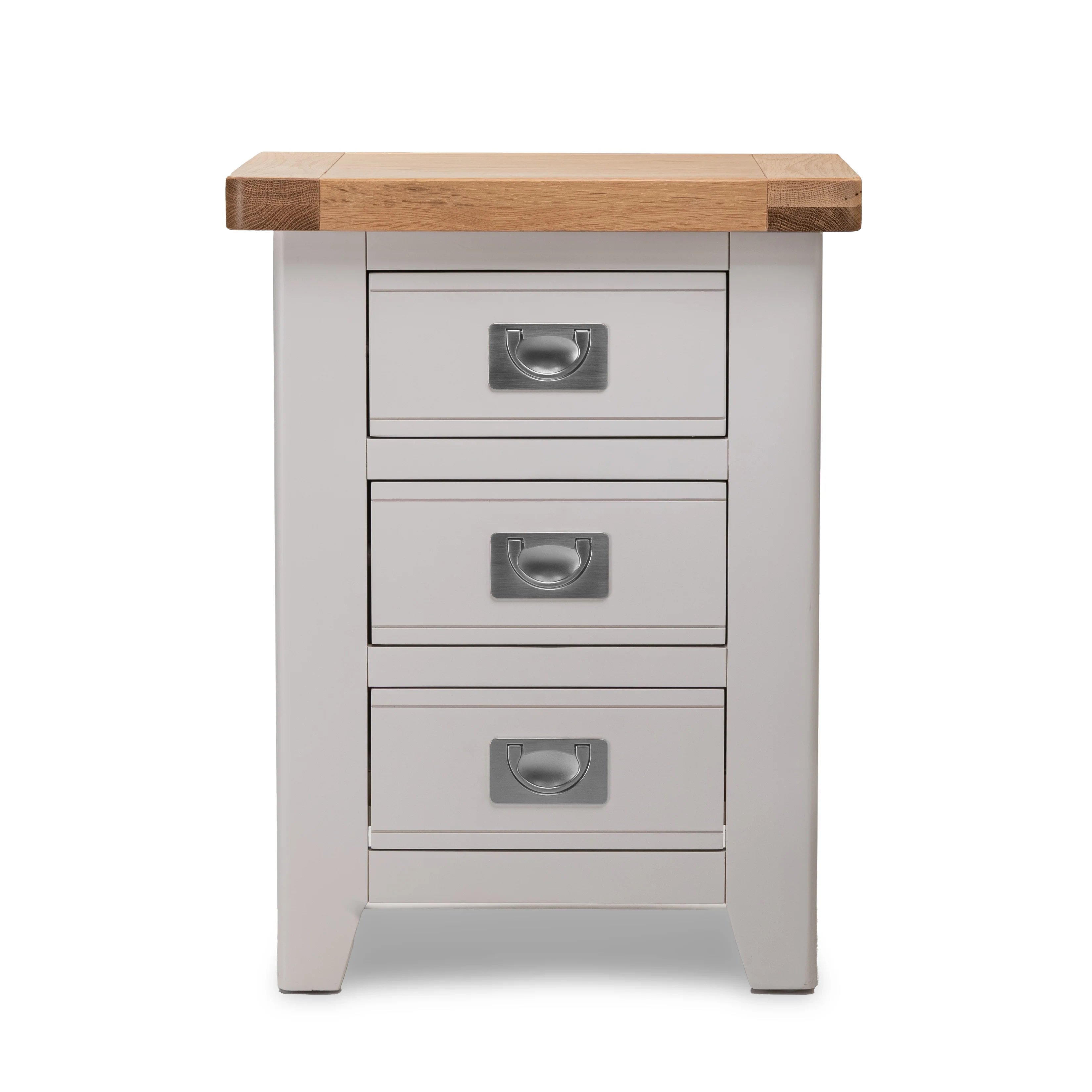 Gloucester Grey 3 Drawer Bedside Table - Image 3