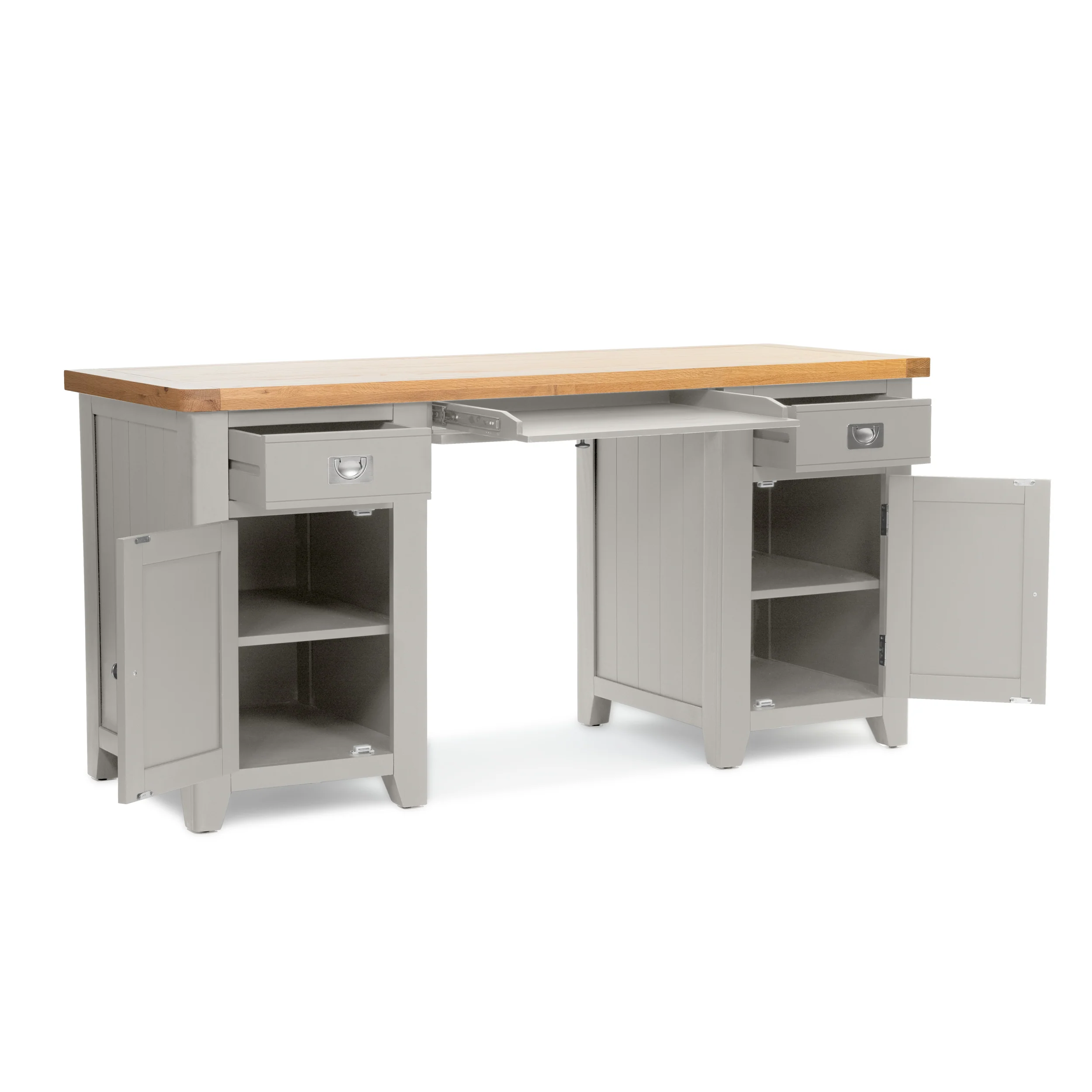 Gloucester Grey Double Pedestal Desk - Image 4