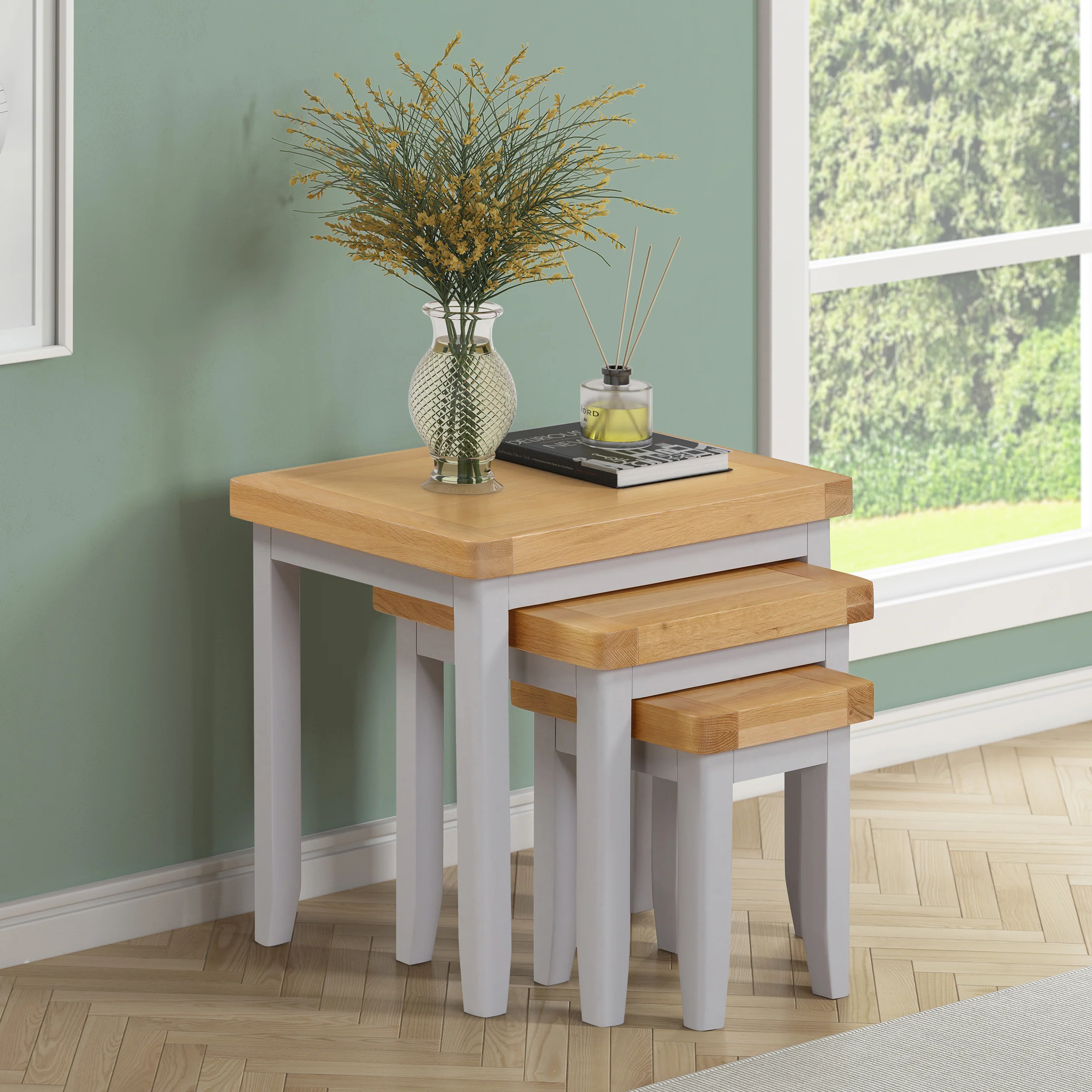 Gloucester Grey Nest of 3 Tables
