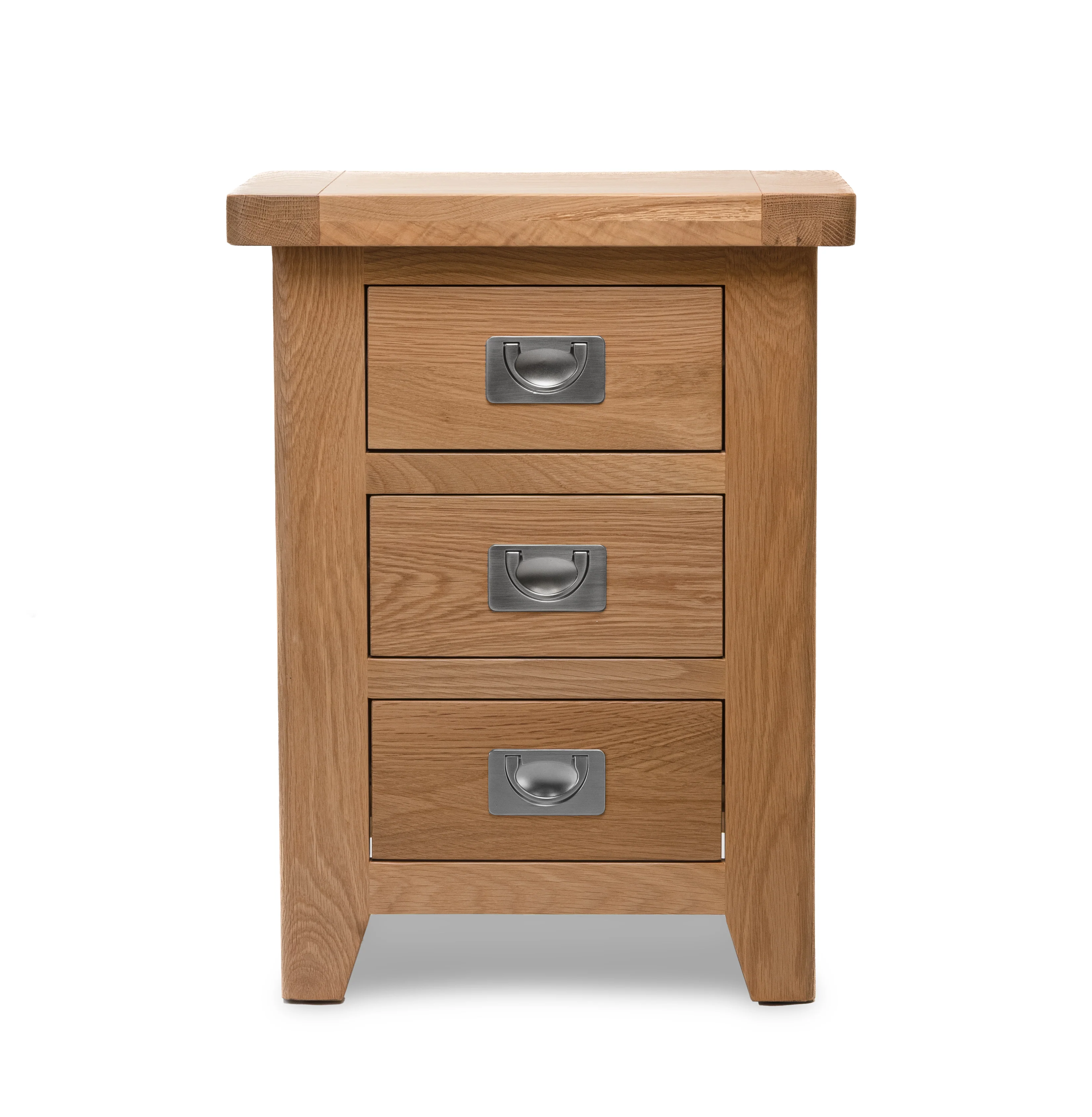 Gloucester Oak 3 Drawer Bedside Table - Image 3