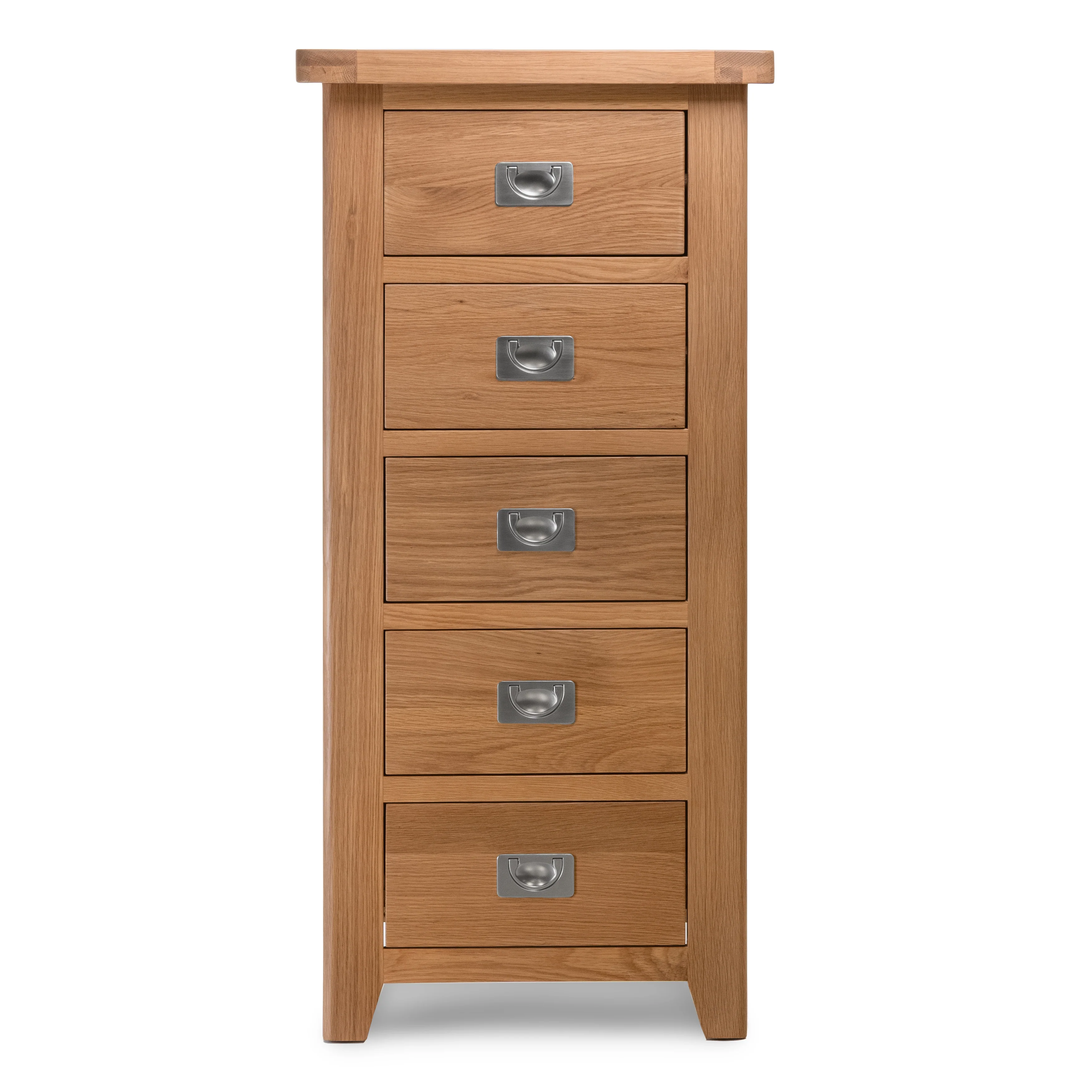 Gloucester Oak 5 Drawer Tallboy Chest - Image 3