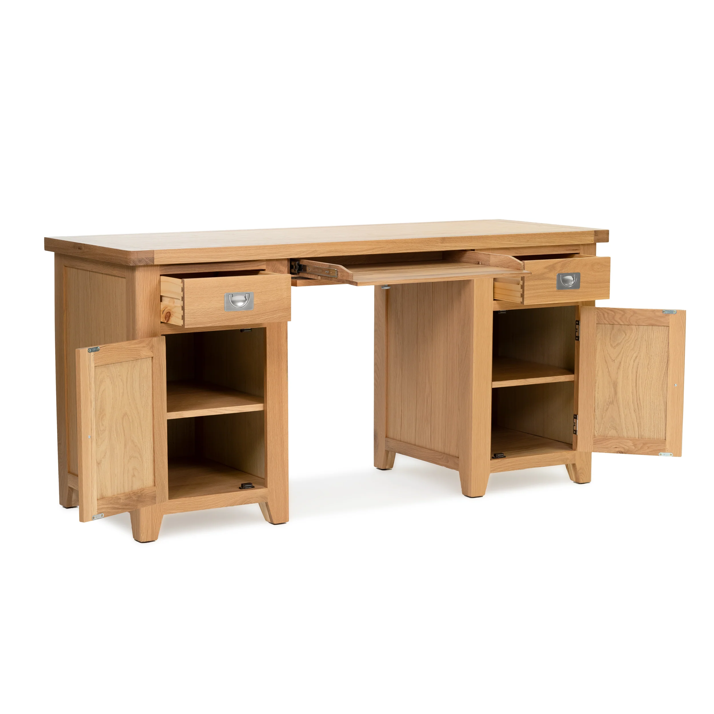 Gloucester Oak Double Pedestal Desk - Image 4