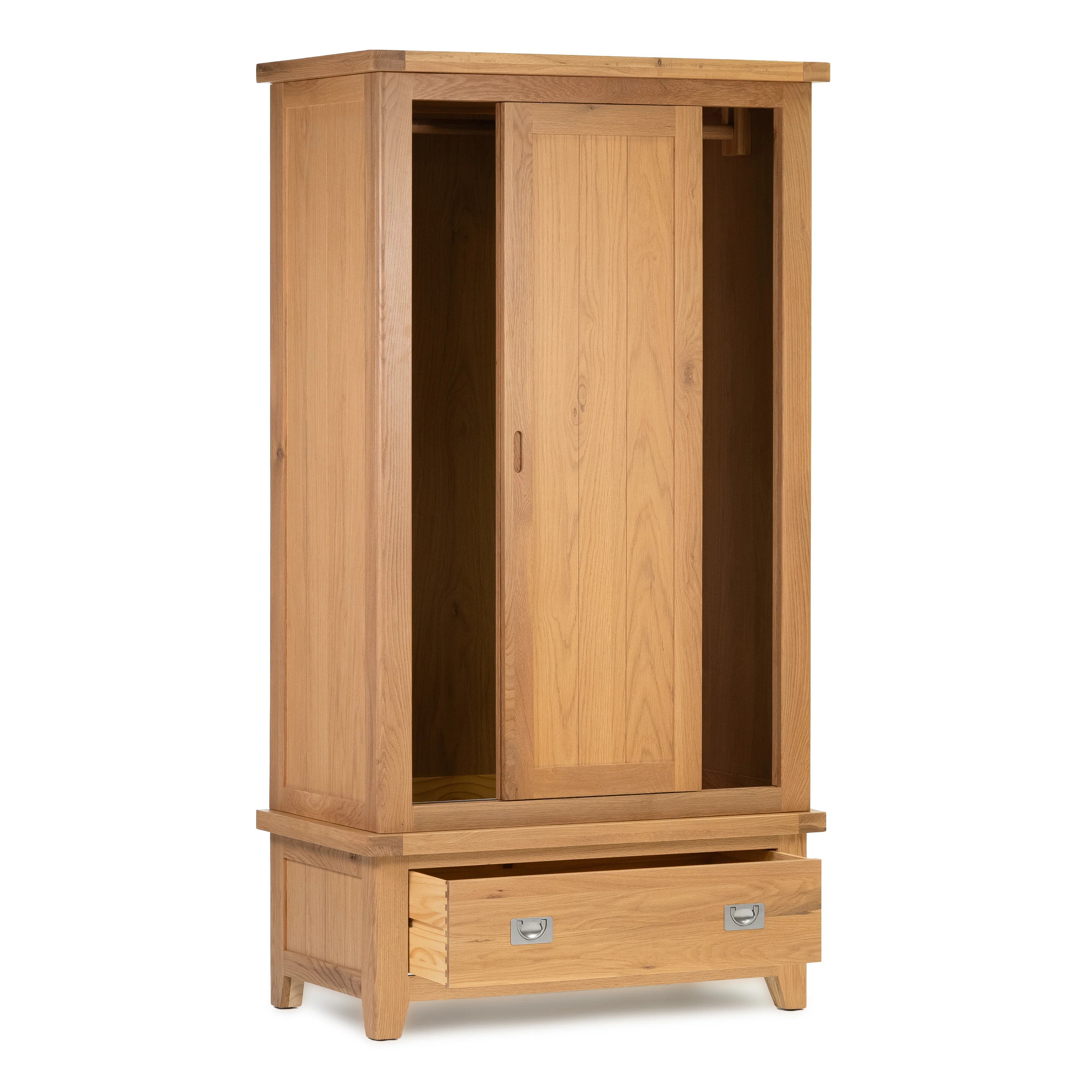 Gloucester Oak Double Sliding Door Wardrobe - Image 2