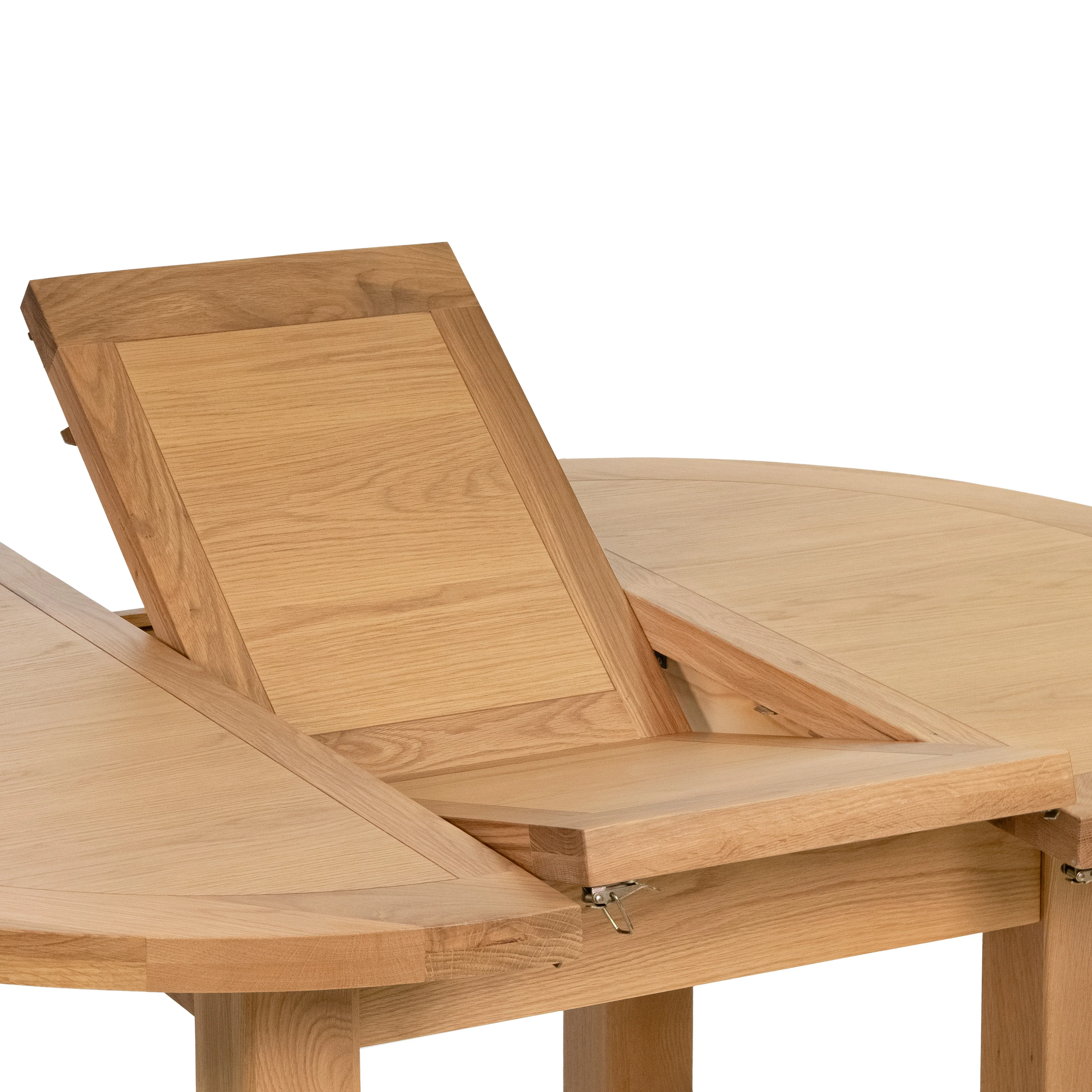 Gloucester Oak Round Extending Dining Table (1.1 m-1.5 m) - Image 5