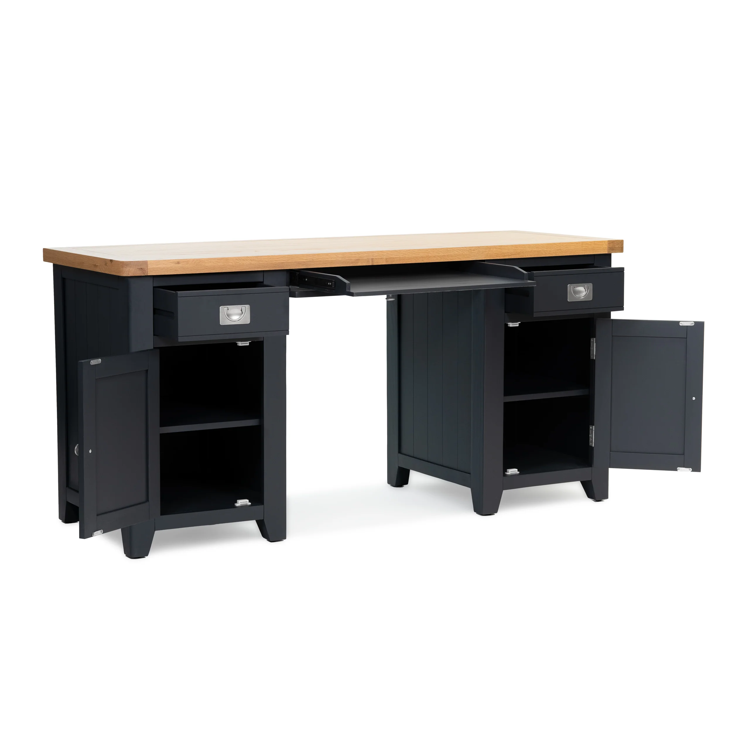 Gloucester Railings Double Pedestal Desk - Image 3