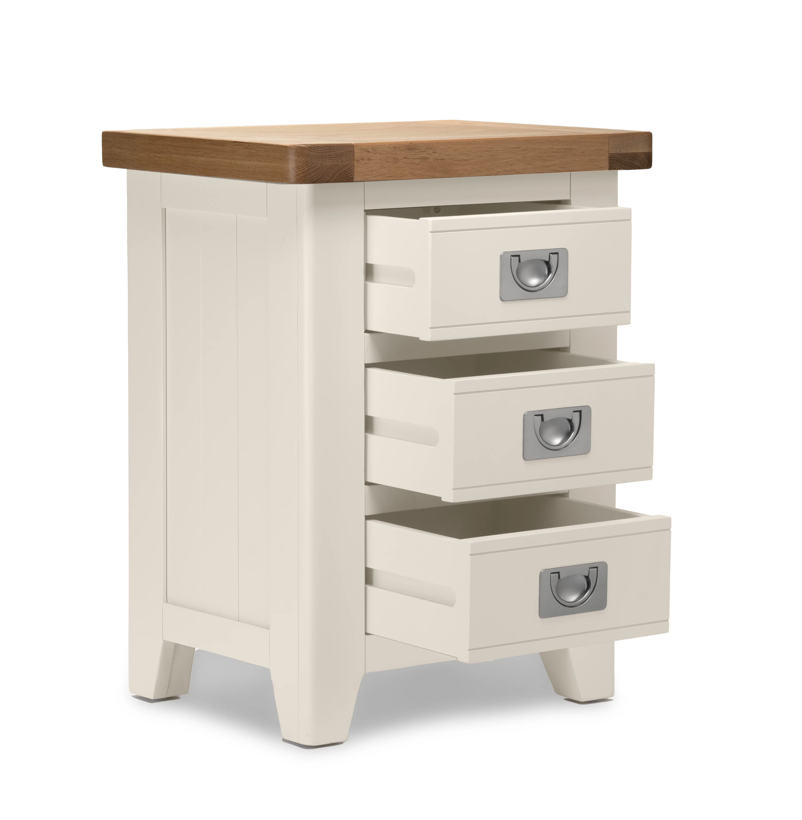 Gloucester Stone 3 Drawer Bedside Table - Image 2