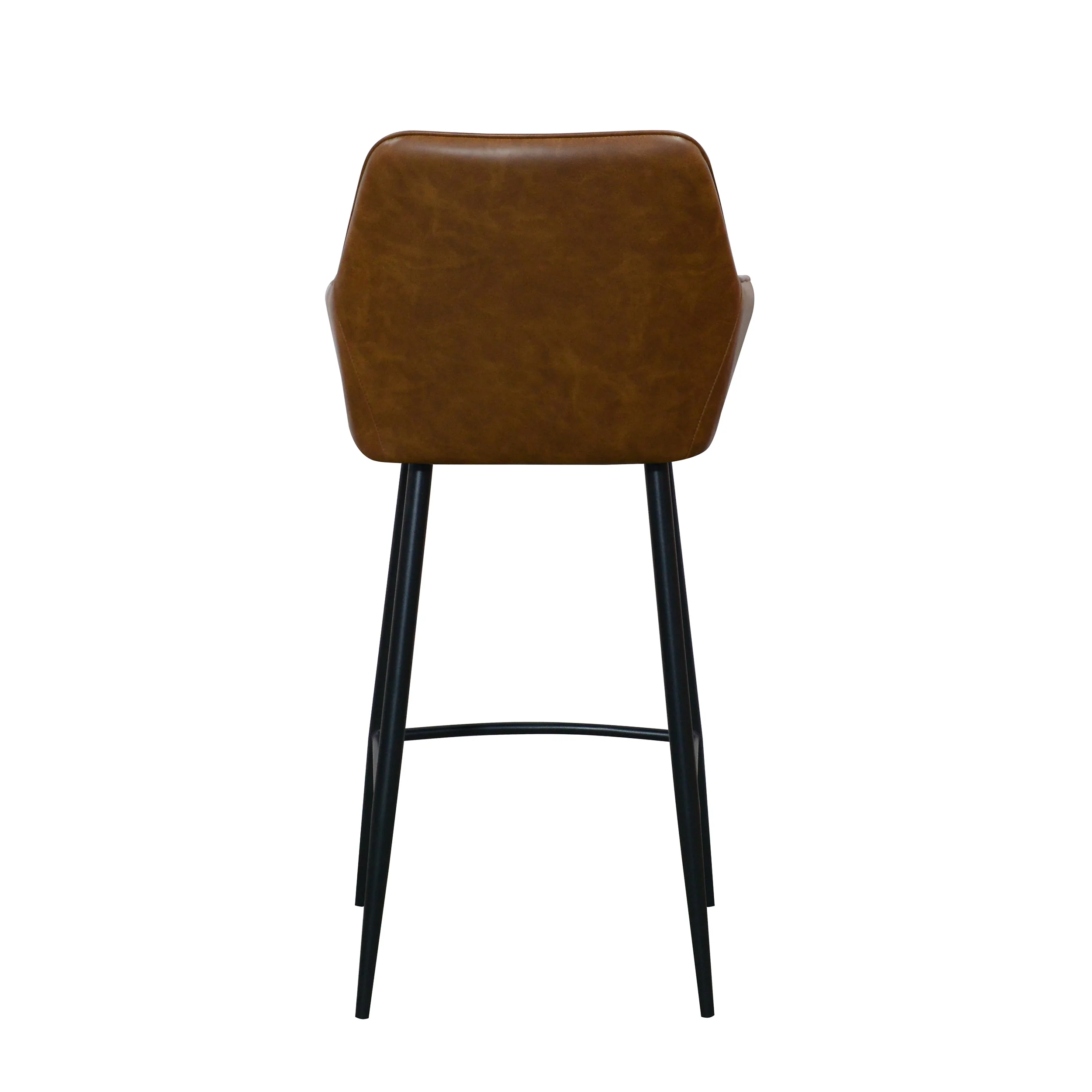 Harold Faux Leather Quilted Bar Stool | Tan - Image 5