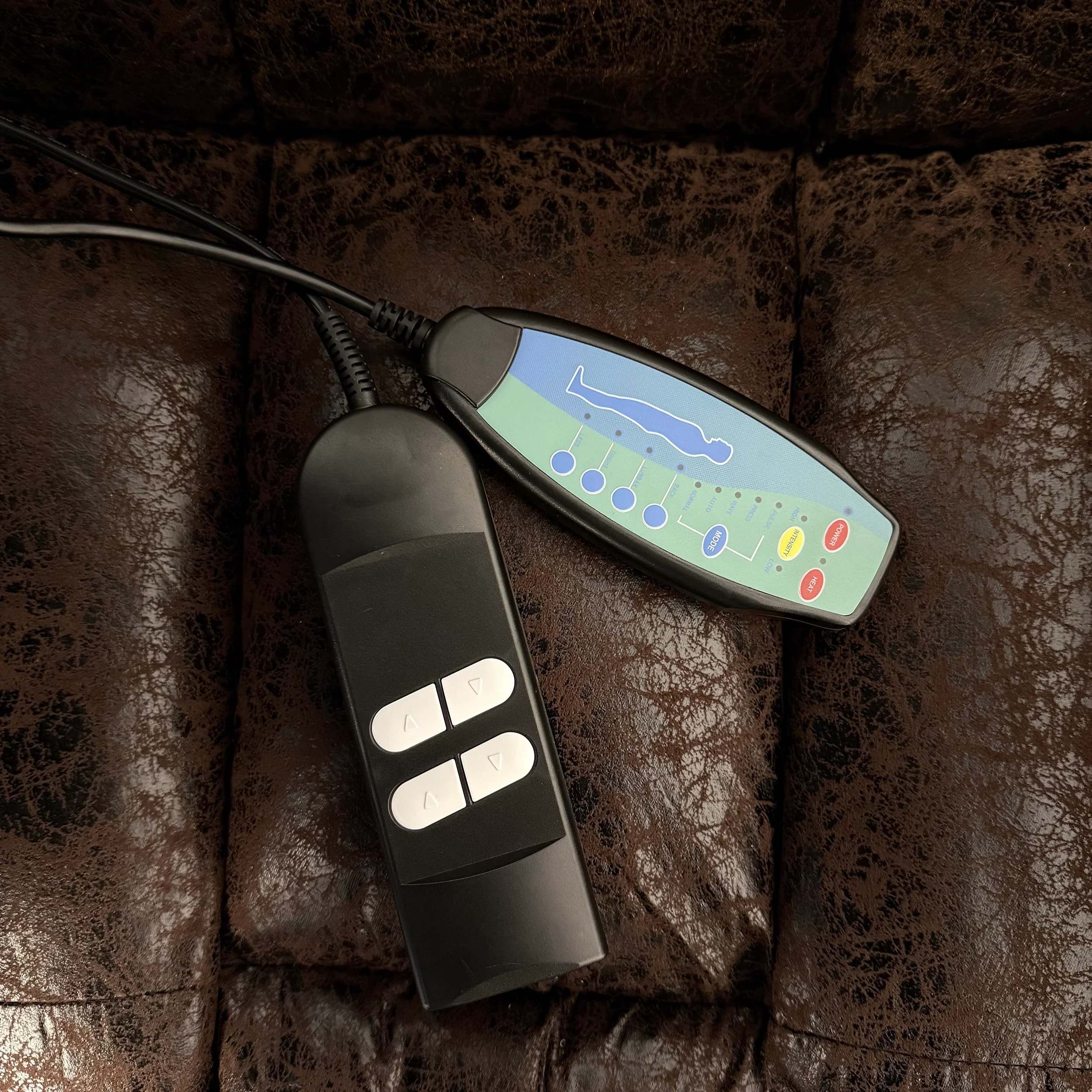 Harper Dual Motor Heated Vibrating Massage Rise & Recliner | Brown - Image 10