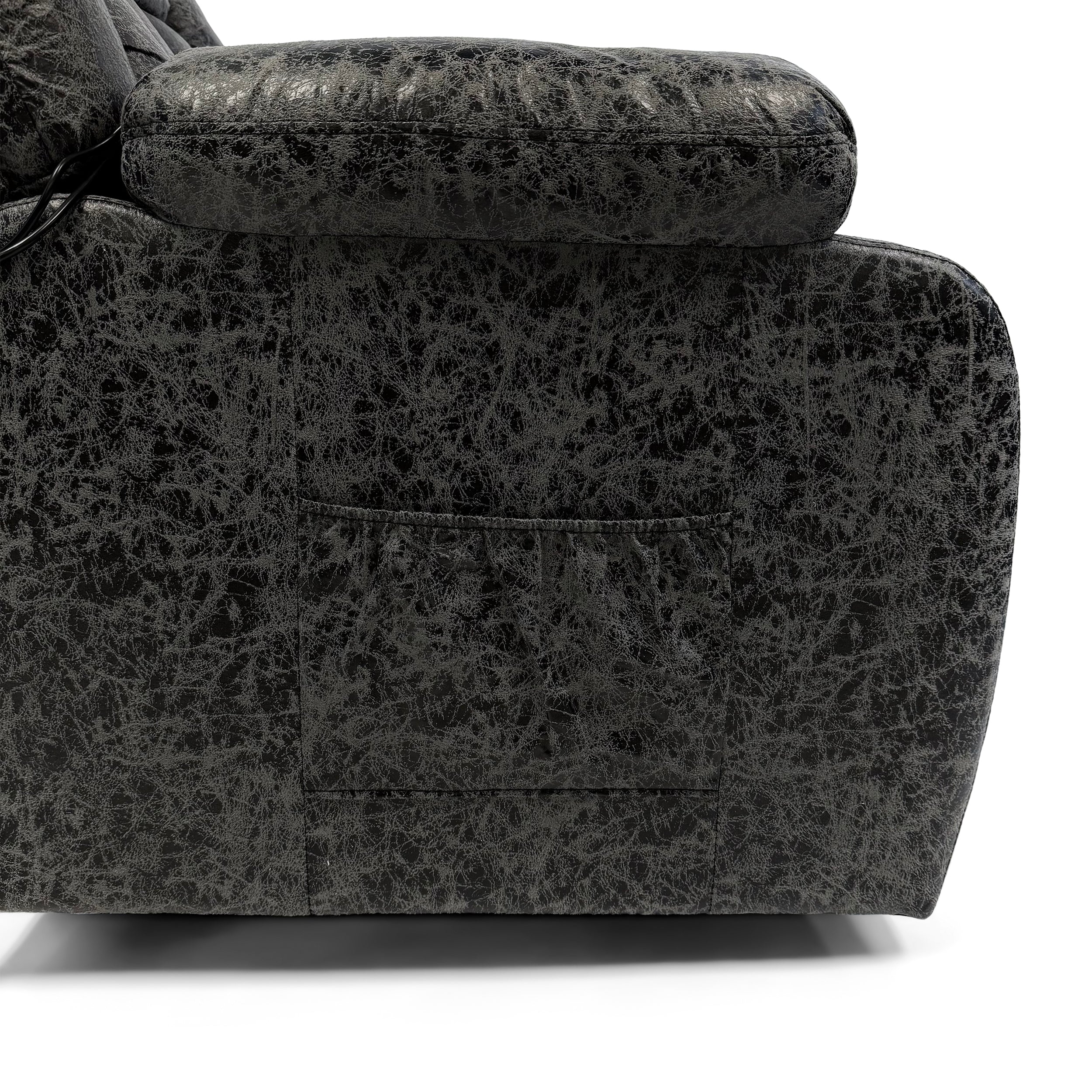 Harper Dual Motor Heated Vibrating Massage Rise & Recliner | Grey - Image 11