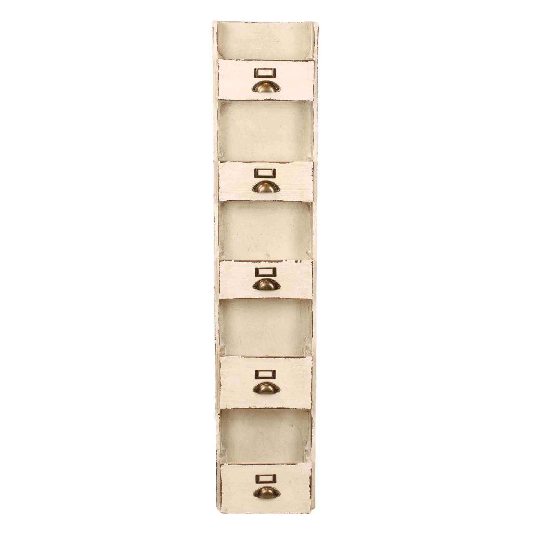 Heritage Distressed White Display Storage Unit - Image 3