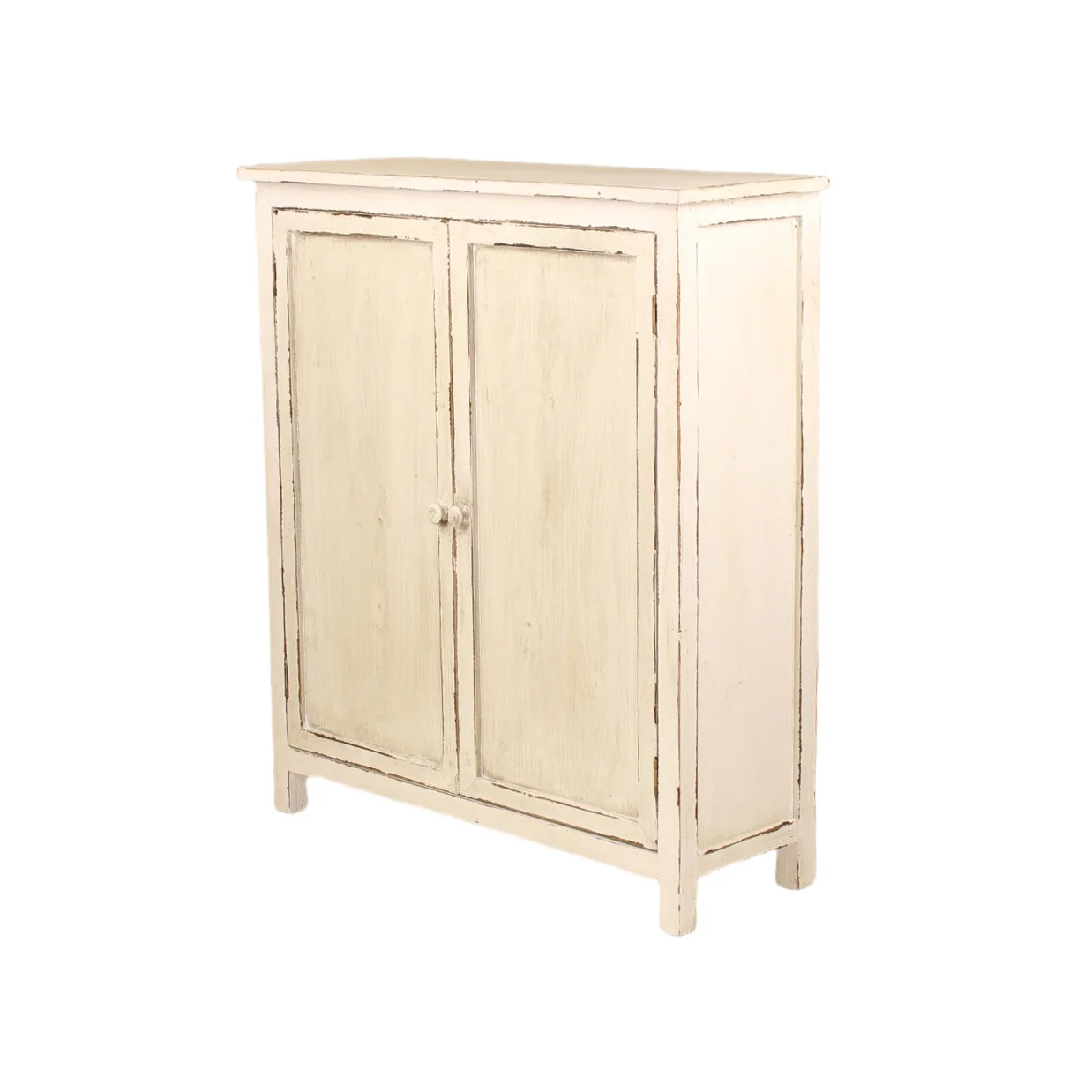 Heritage Distressed White Two Door Cabinet - Image 4