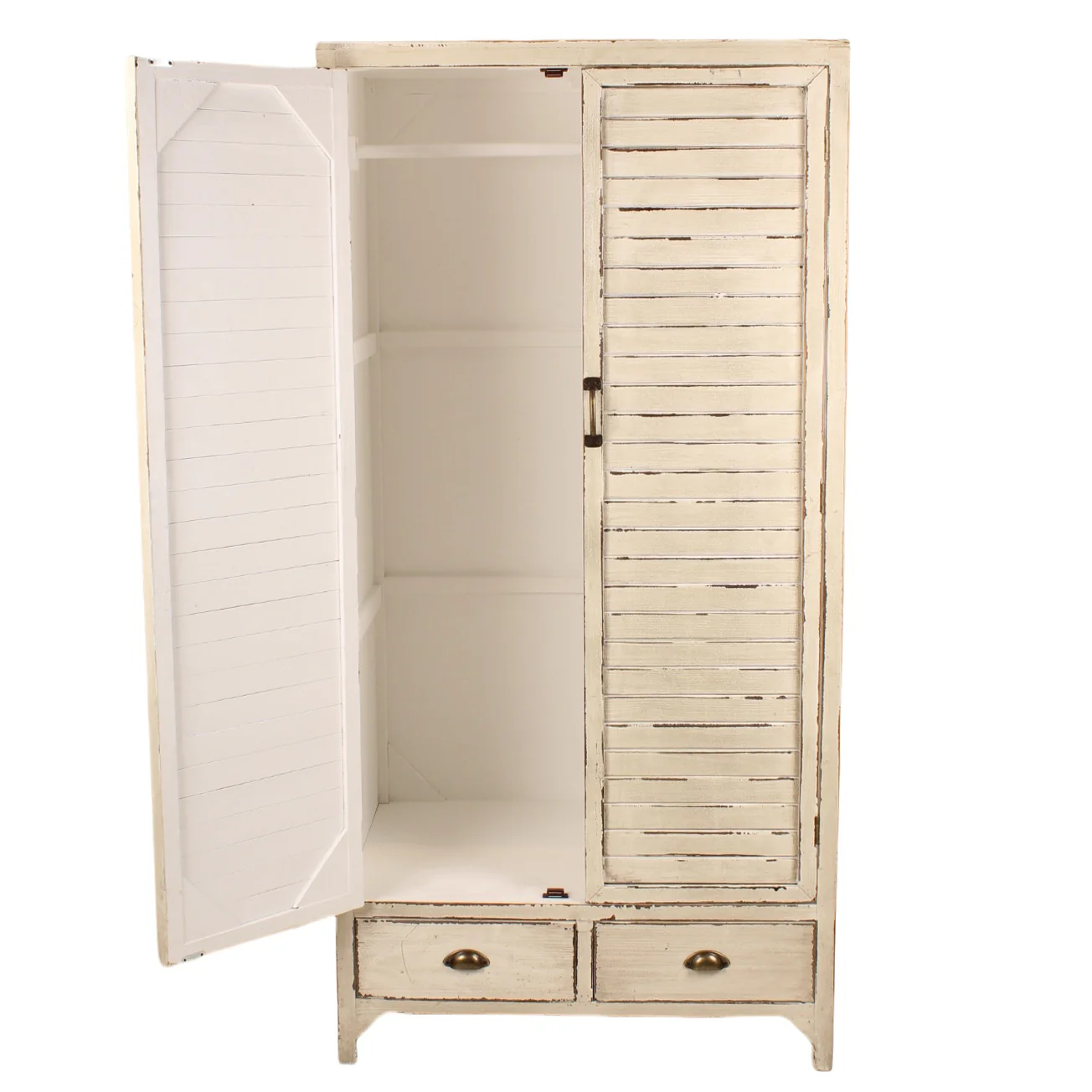 Heritage Distressed White Wardrobe - Image 4