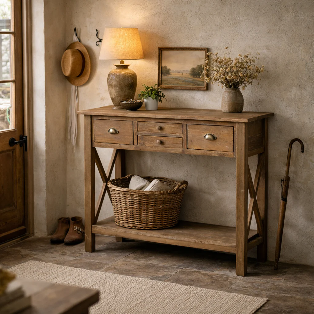 Heritage Natural Console Table