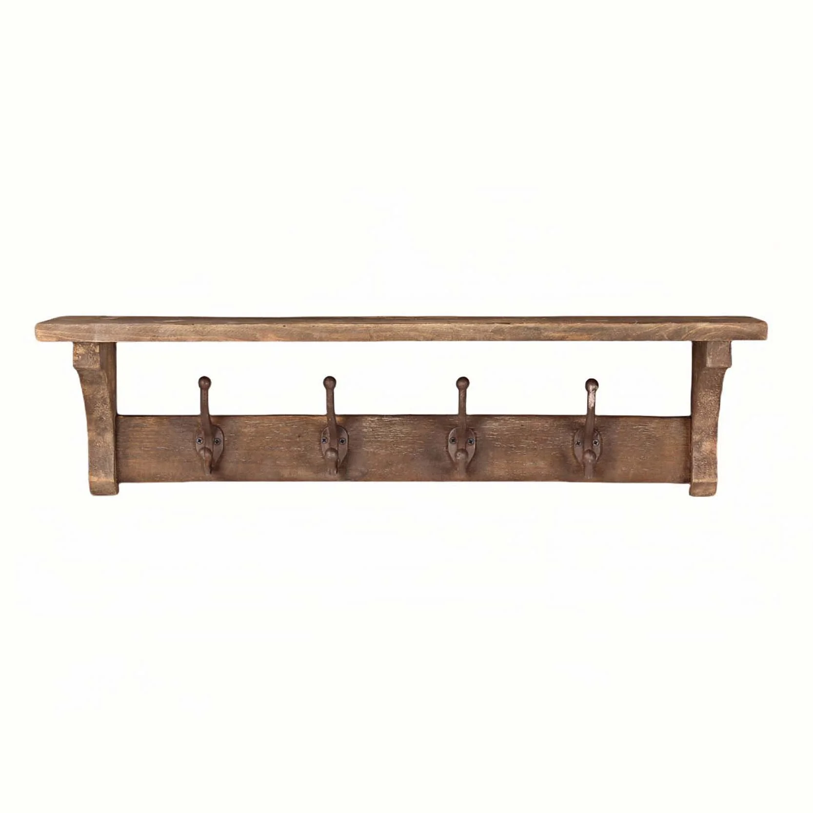 Heritage Natural Storage Shelf and Hooks - Image 3
