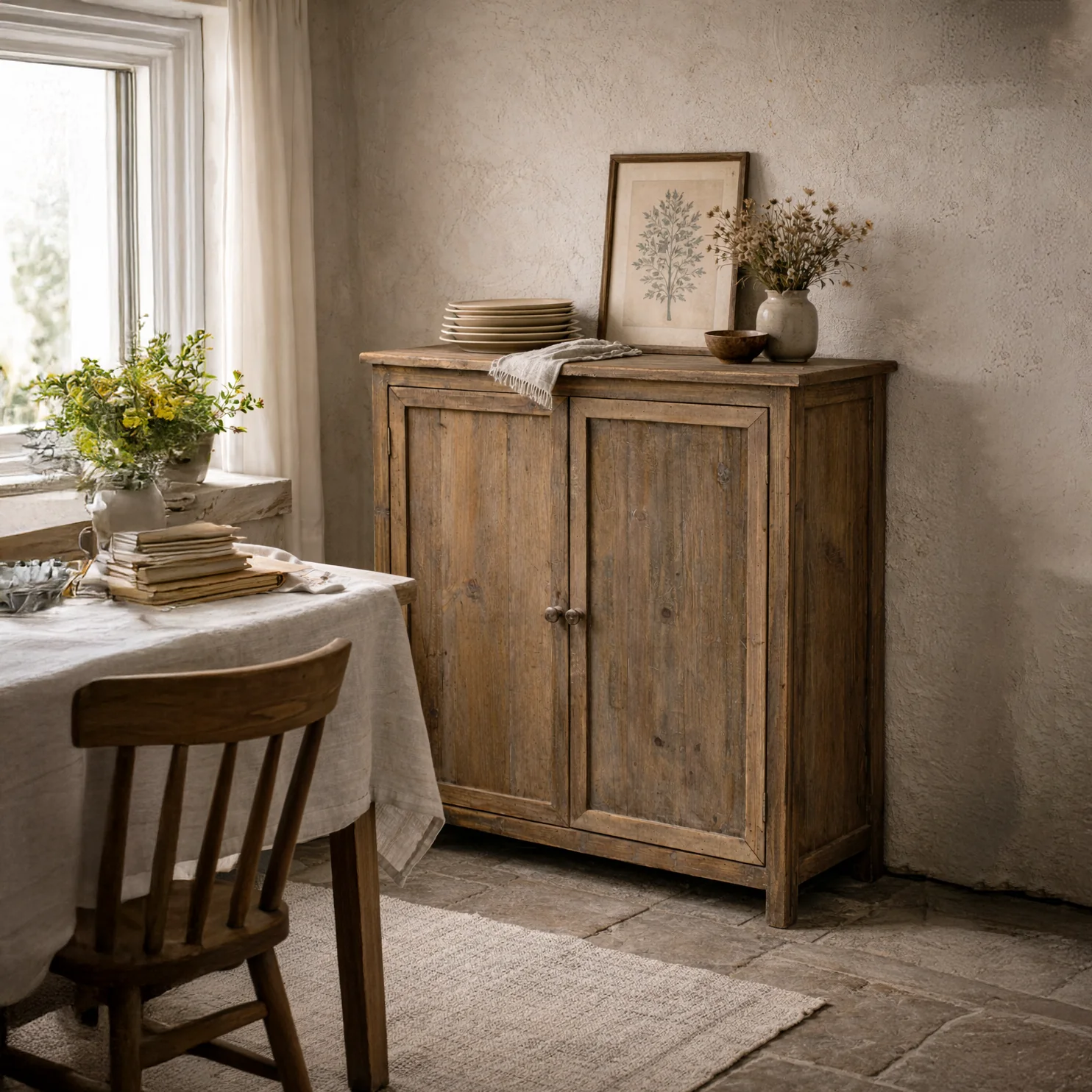 Heritage Natural Two Door Cabinet