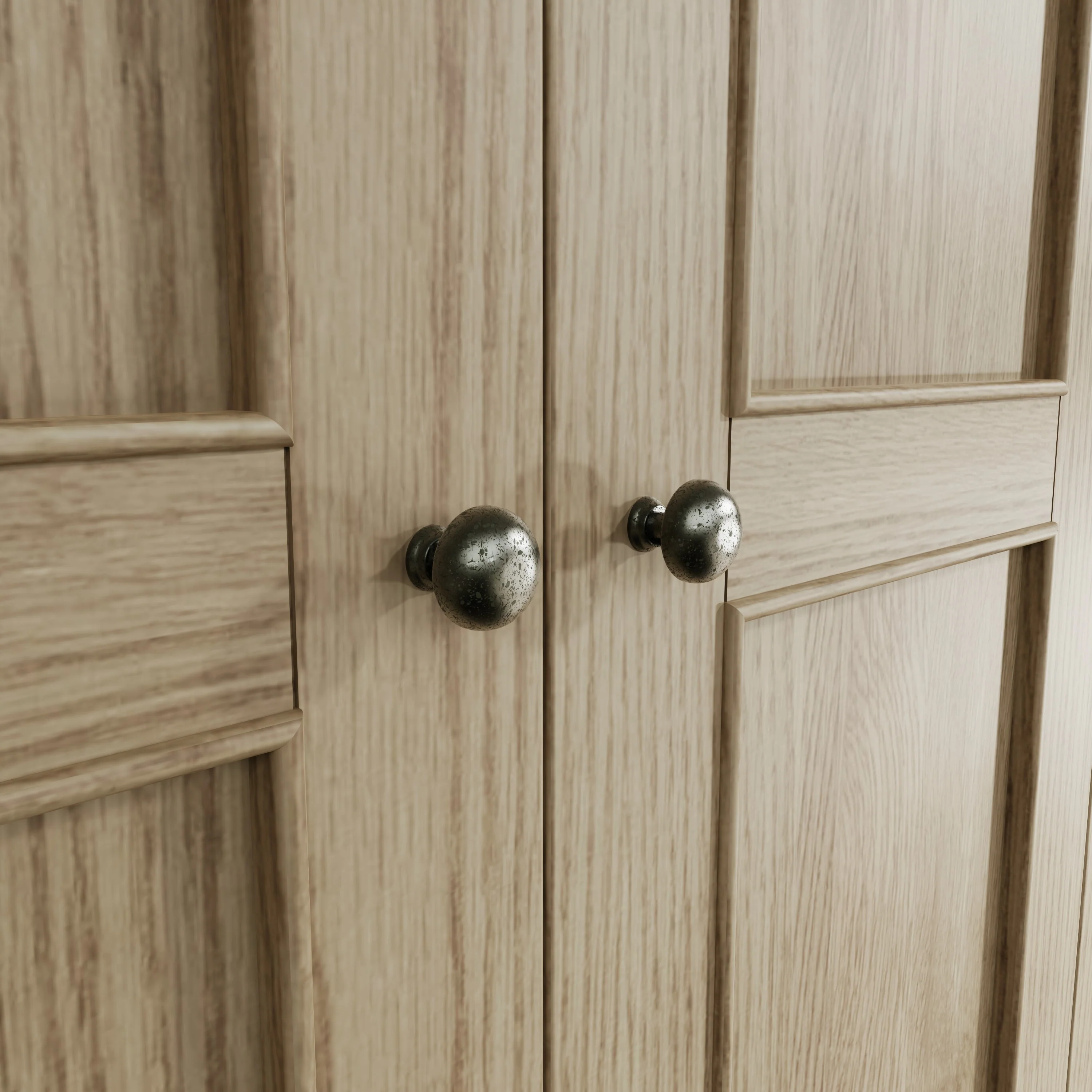 Hove Smoked Oak 2 Door Wardrobe with Drawer - Image 8
