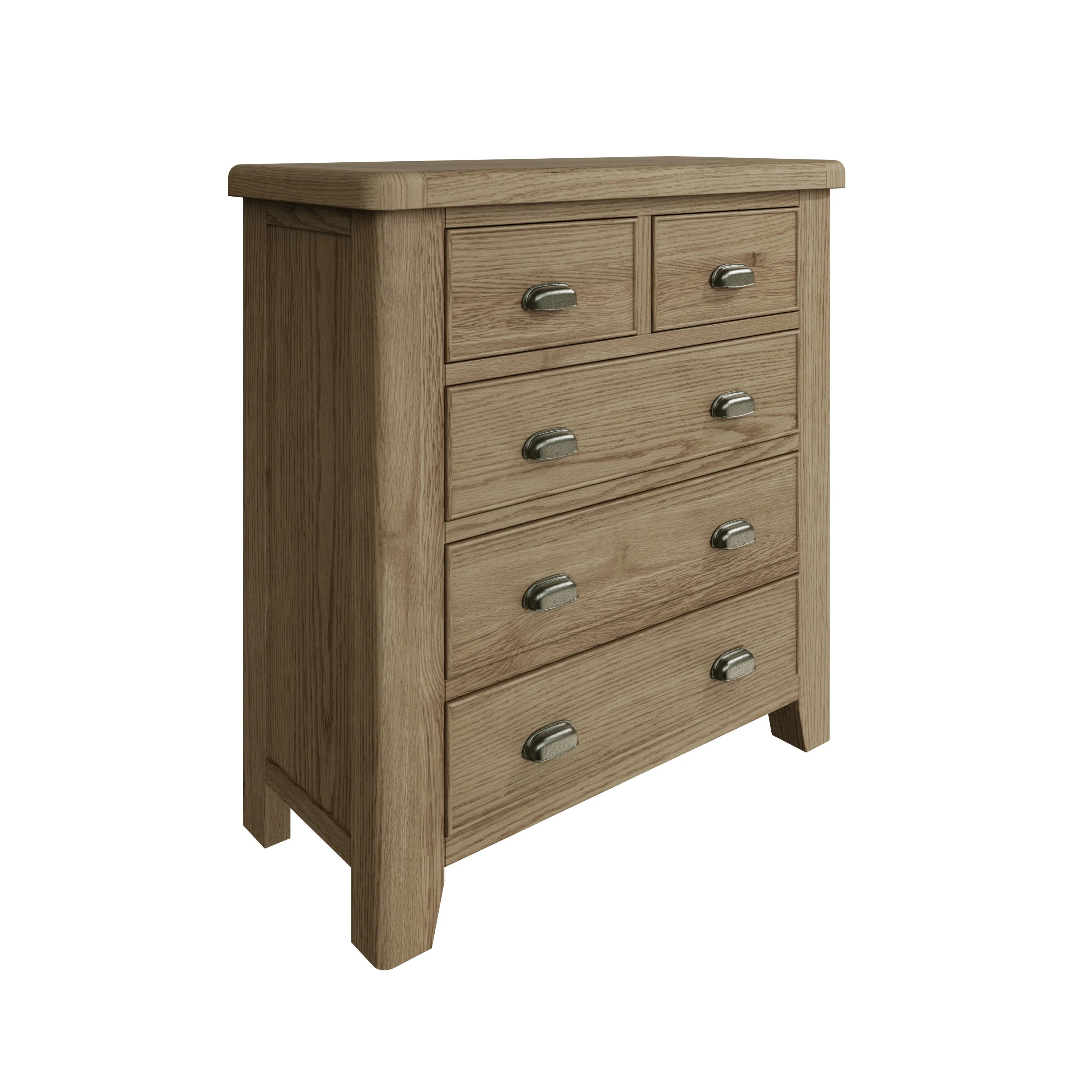Hove Smoked Oak 2 Over 3 Chest of Drawers - Image 3