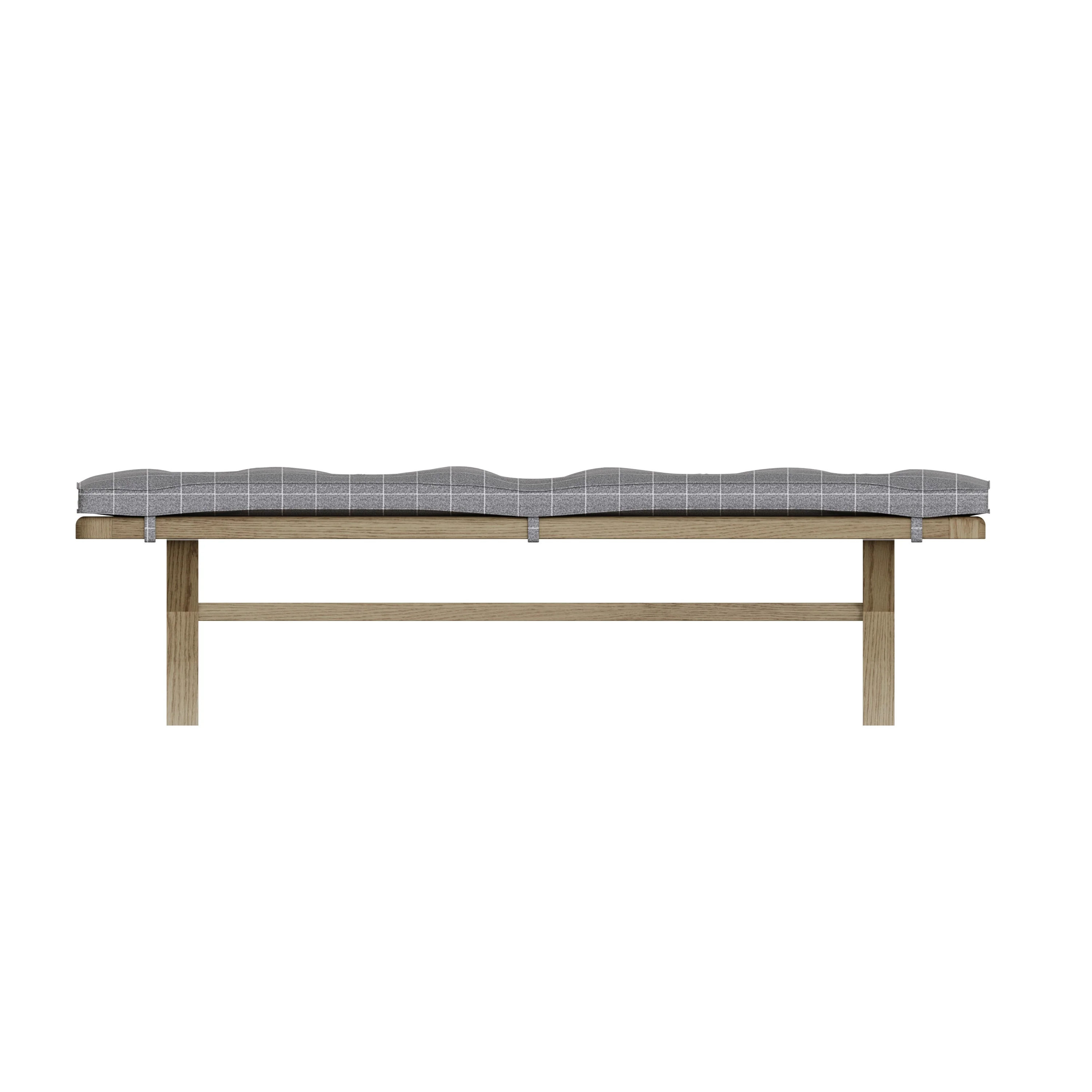 Hove Smoked Oak 2m Cross Leg Bench - Image 5