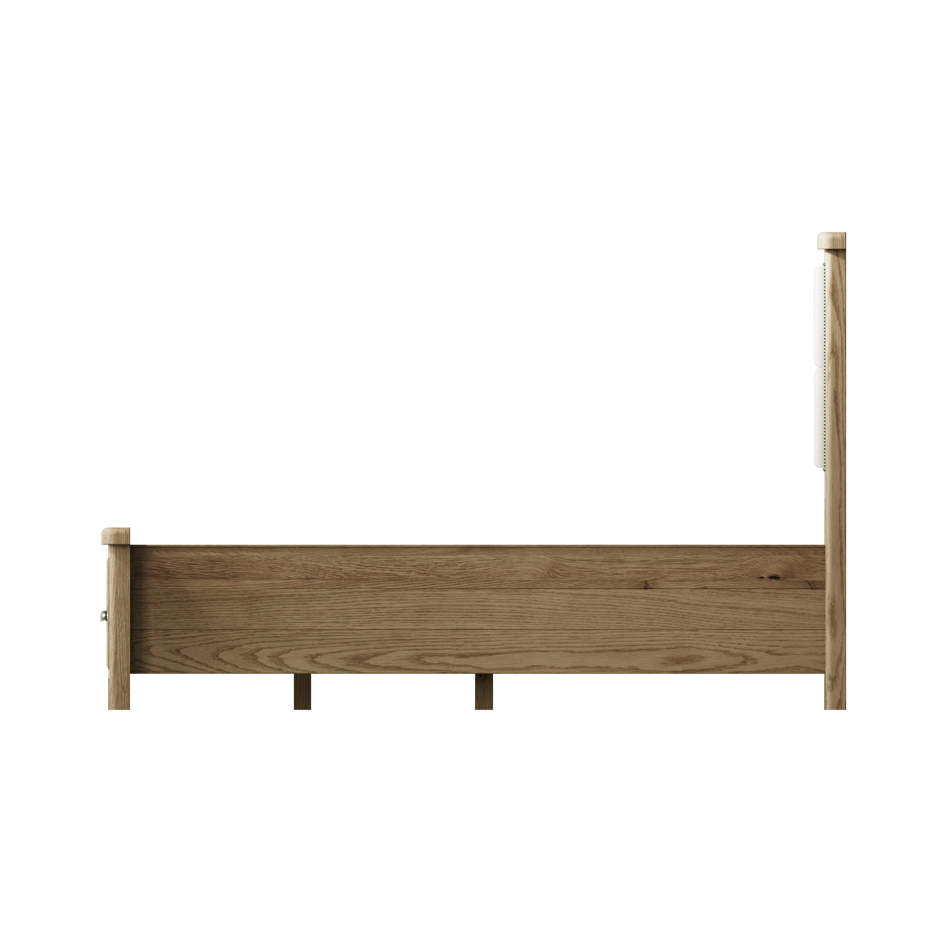 Hove Smoked Oak 5ft Kingsize Bed with Drawer Footboard - Image 7