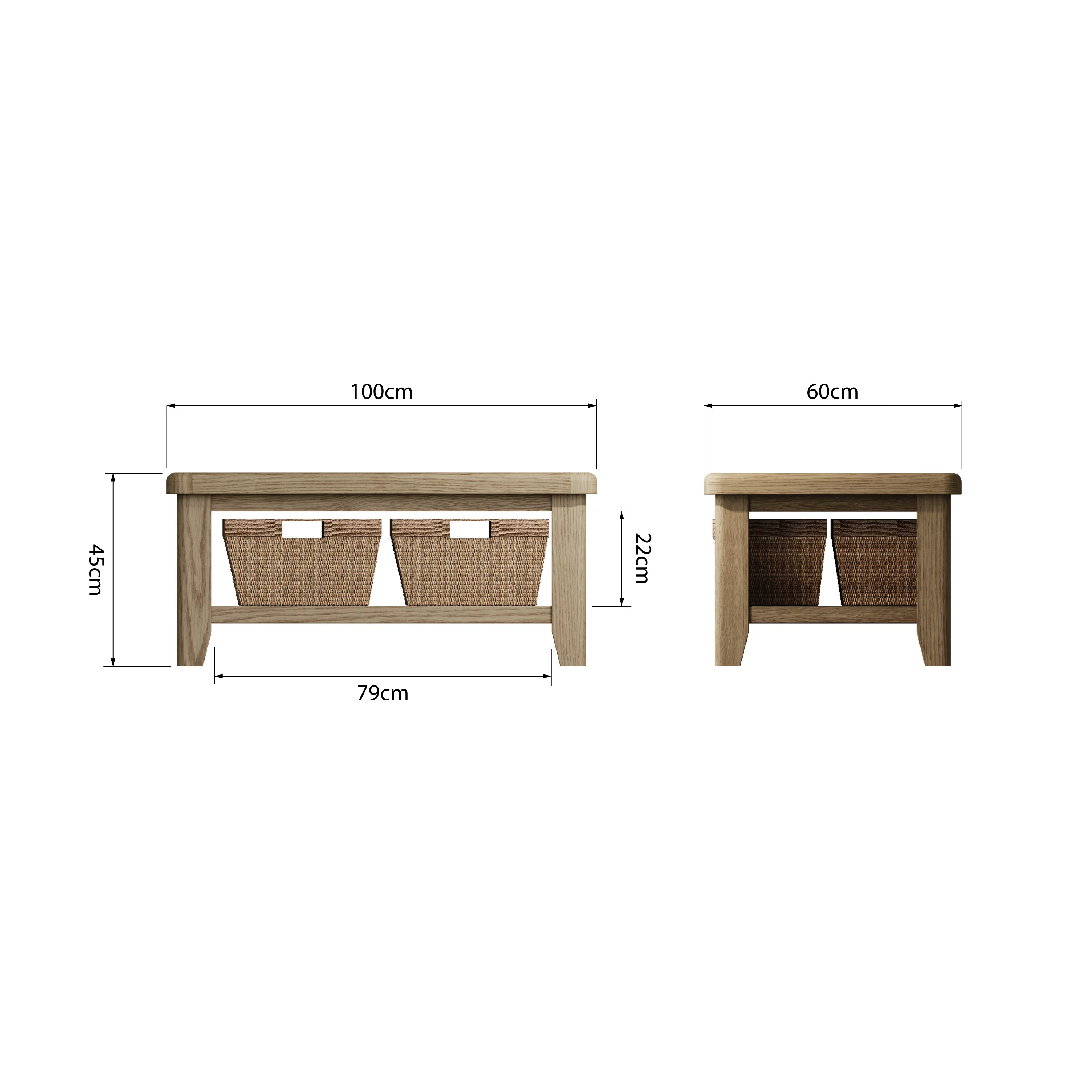 Hove Smoked Oak Coffee Table - Image 6