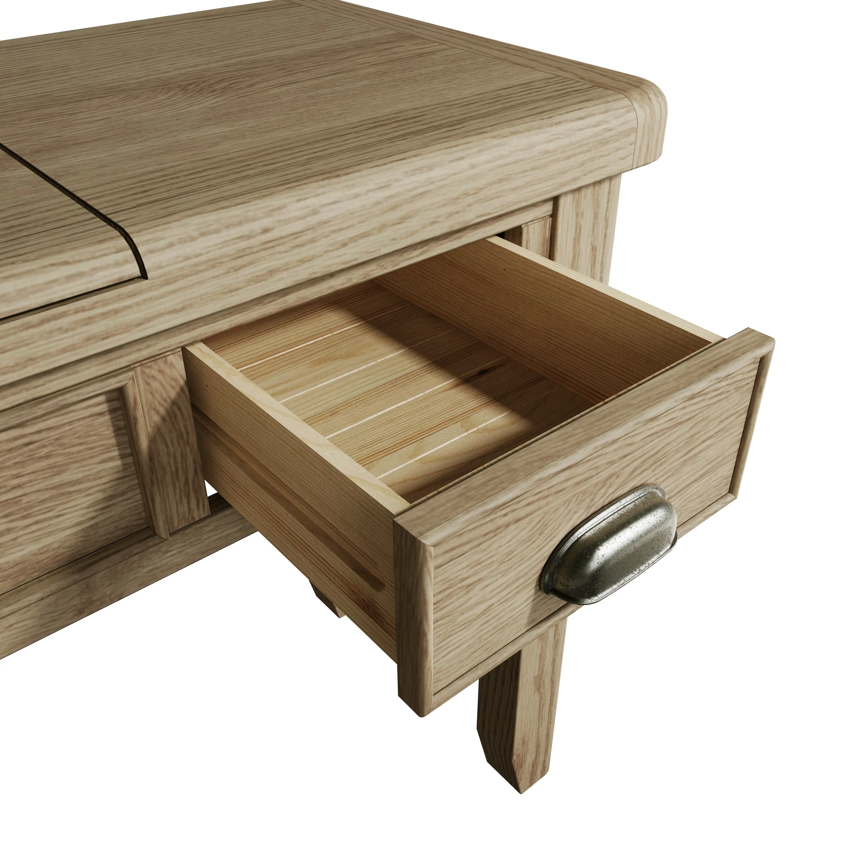 Hove Smoked Oak Dressing Table with Mirror - Image 11
