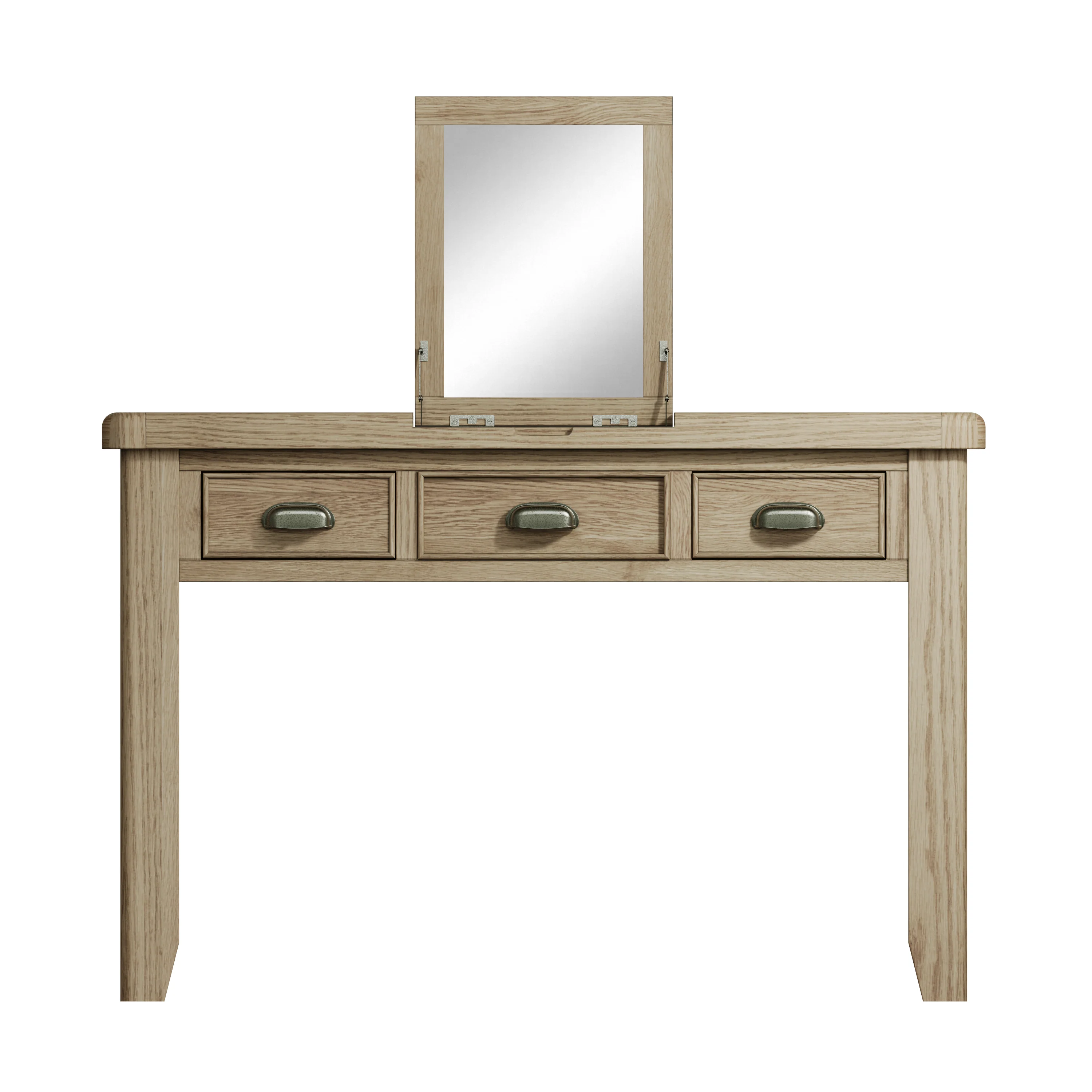 Hove Smoked Oak Dressing Table with Mirror - Image 3