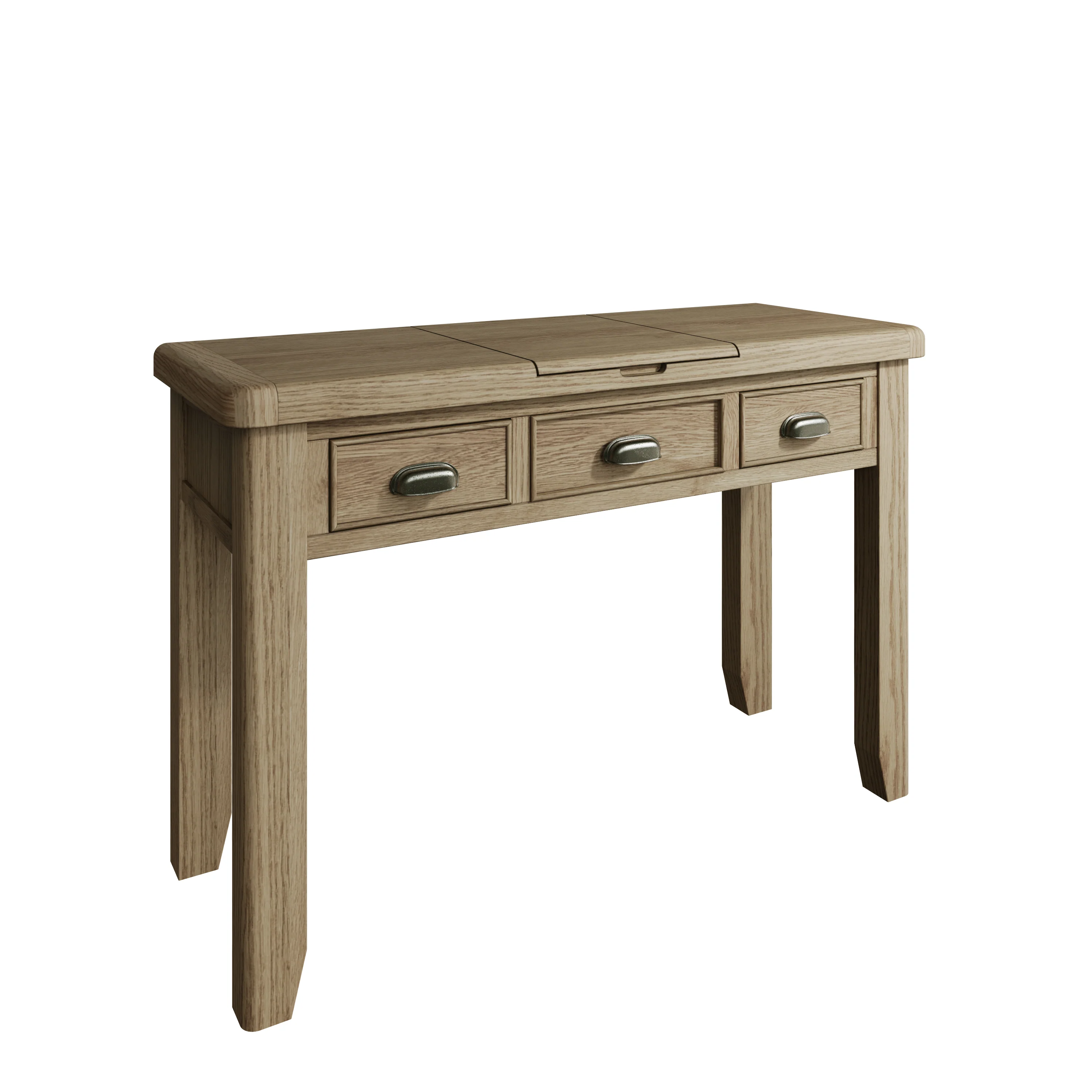 Hove Smoked Oak Dressing Table with Mirror - Image 4