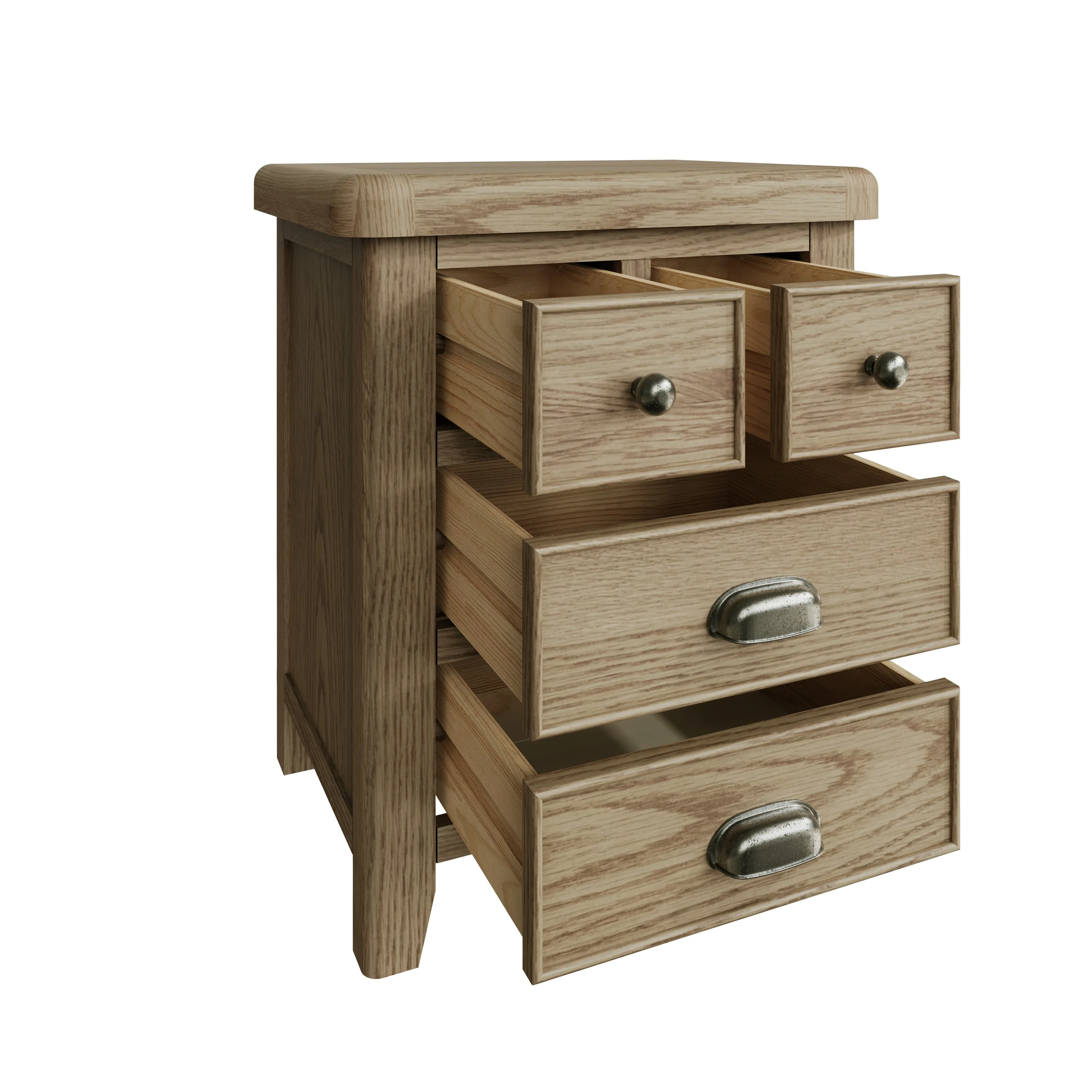 Hove Smoked Oak Extra Large Bedside Cabinet - Image 4