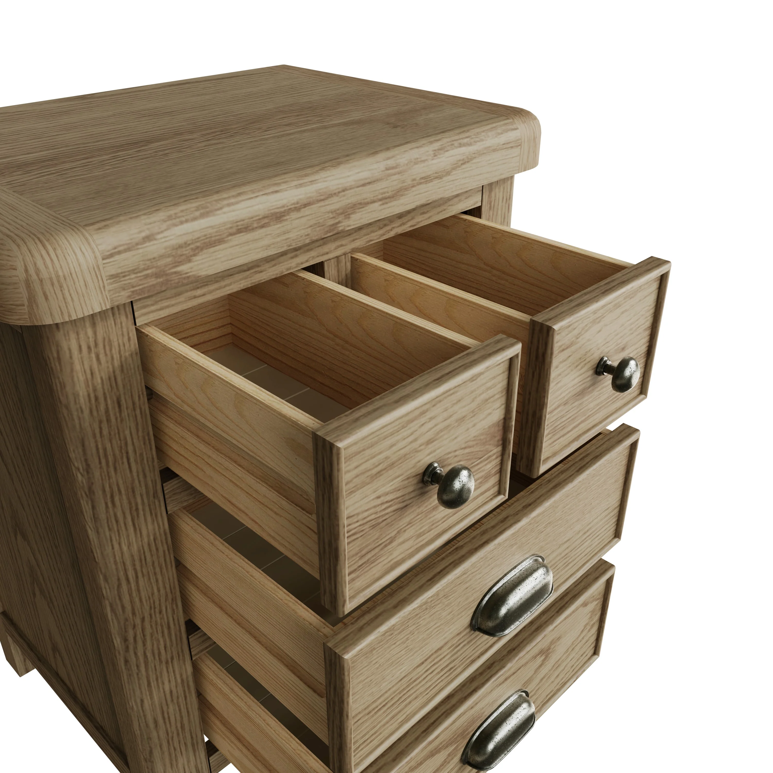 Hove Smoked Oak Extra Large Bedside Cabinet - Image 8
