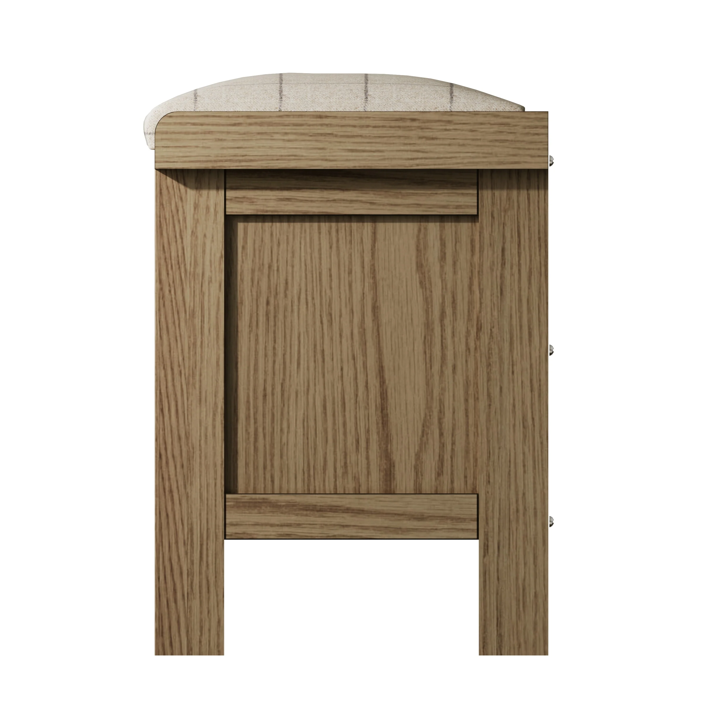Hove Smoked Oak Hall Bench - Image 4