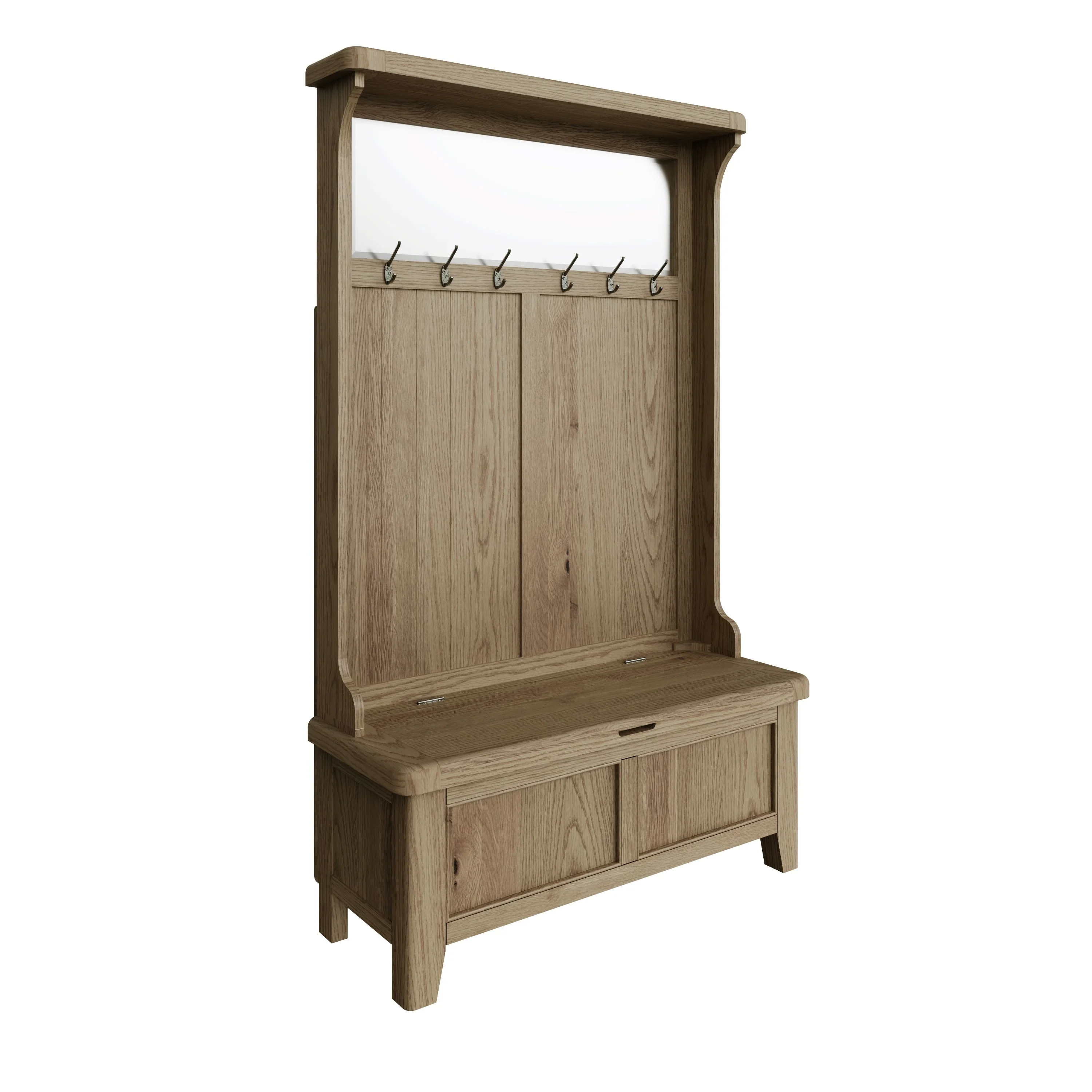 Hove Smoked Oak Hall Bench Unit - Image 3