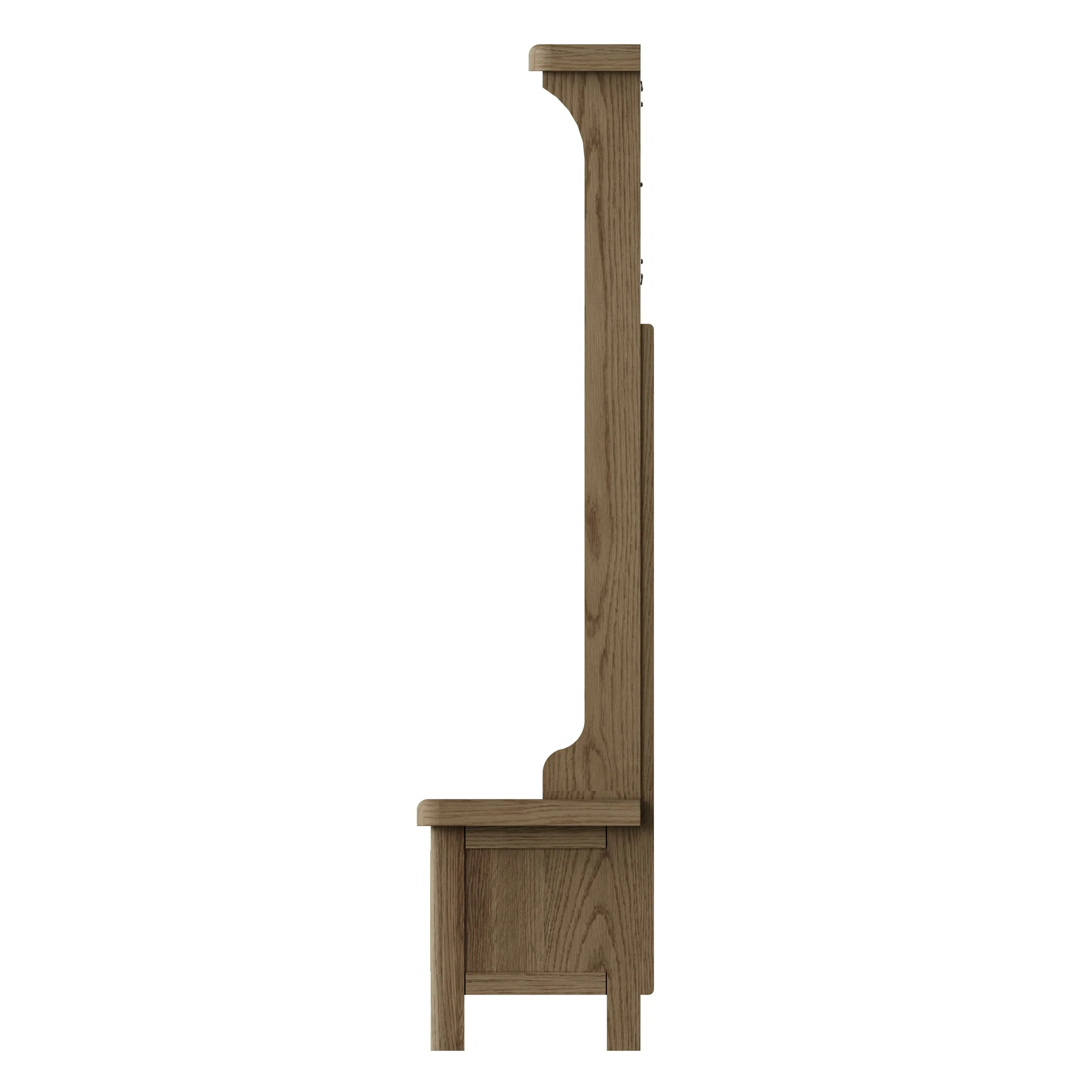Hove Smoked Oak Hall Bench Unit - Image 5