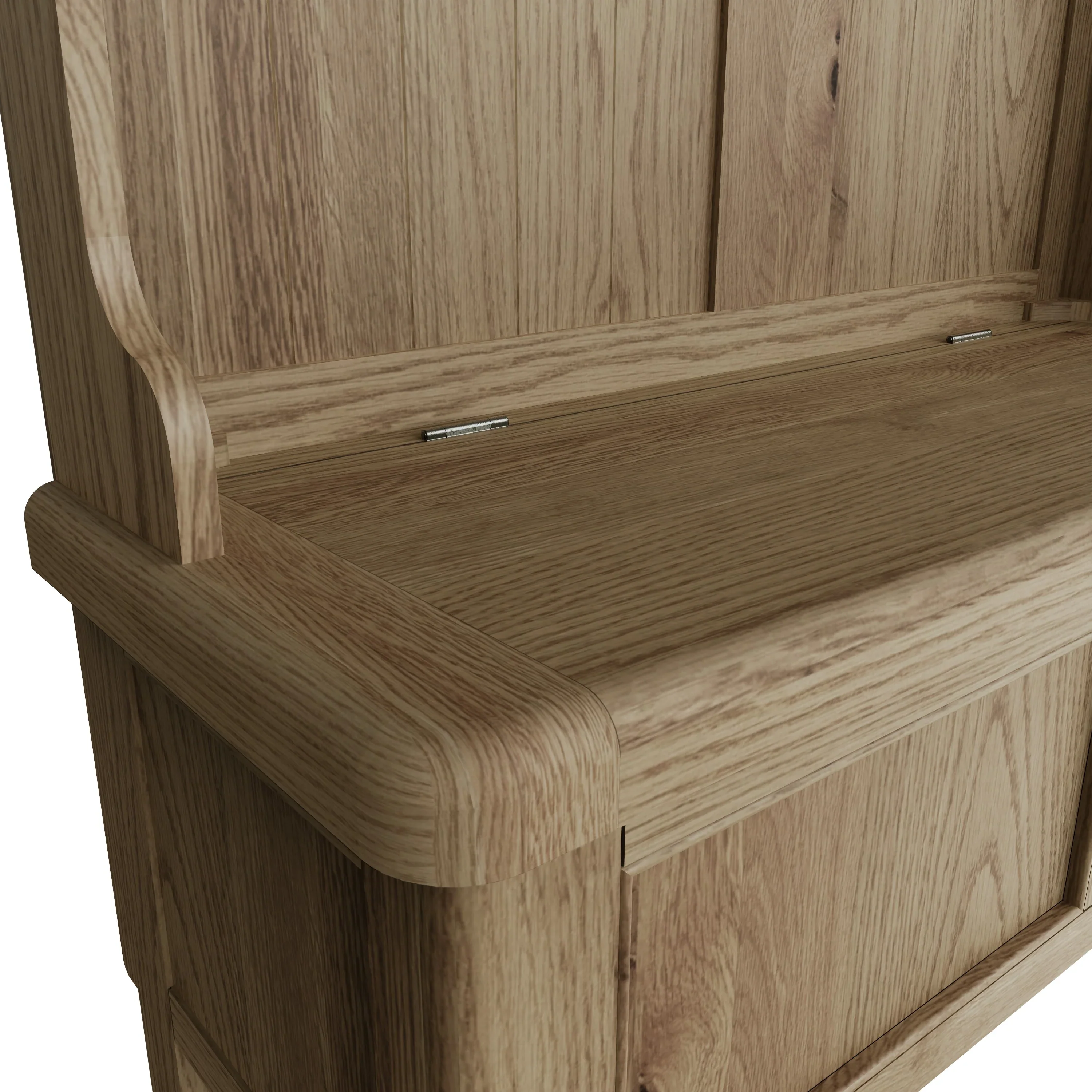 Hove Smoked Oak Hall Bench Unit - Image 6