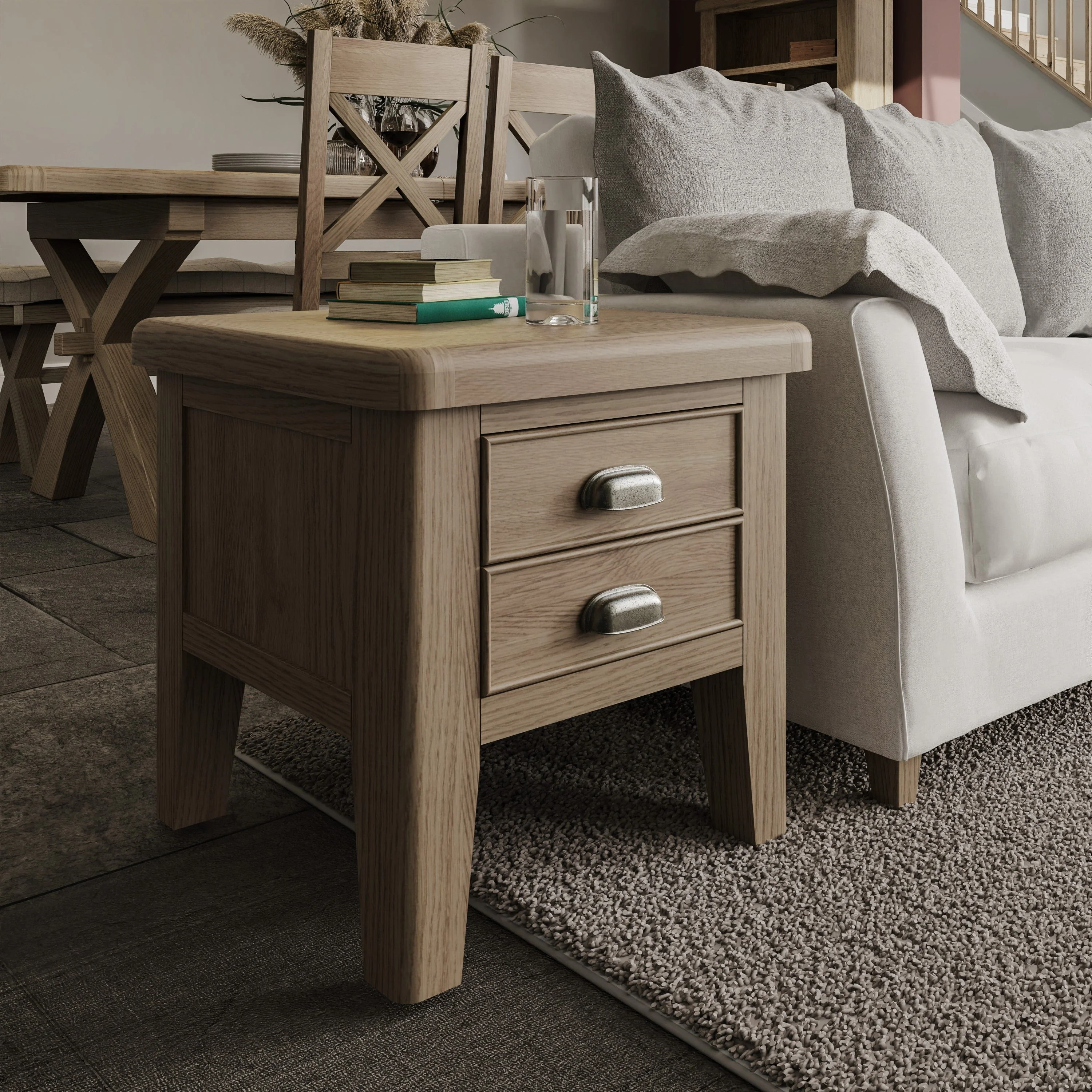 Hove Smoked Oak Lamp Table
