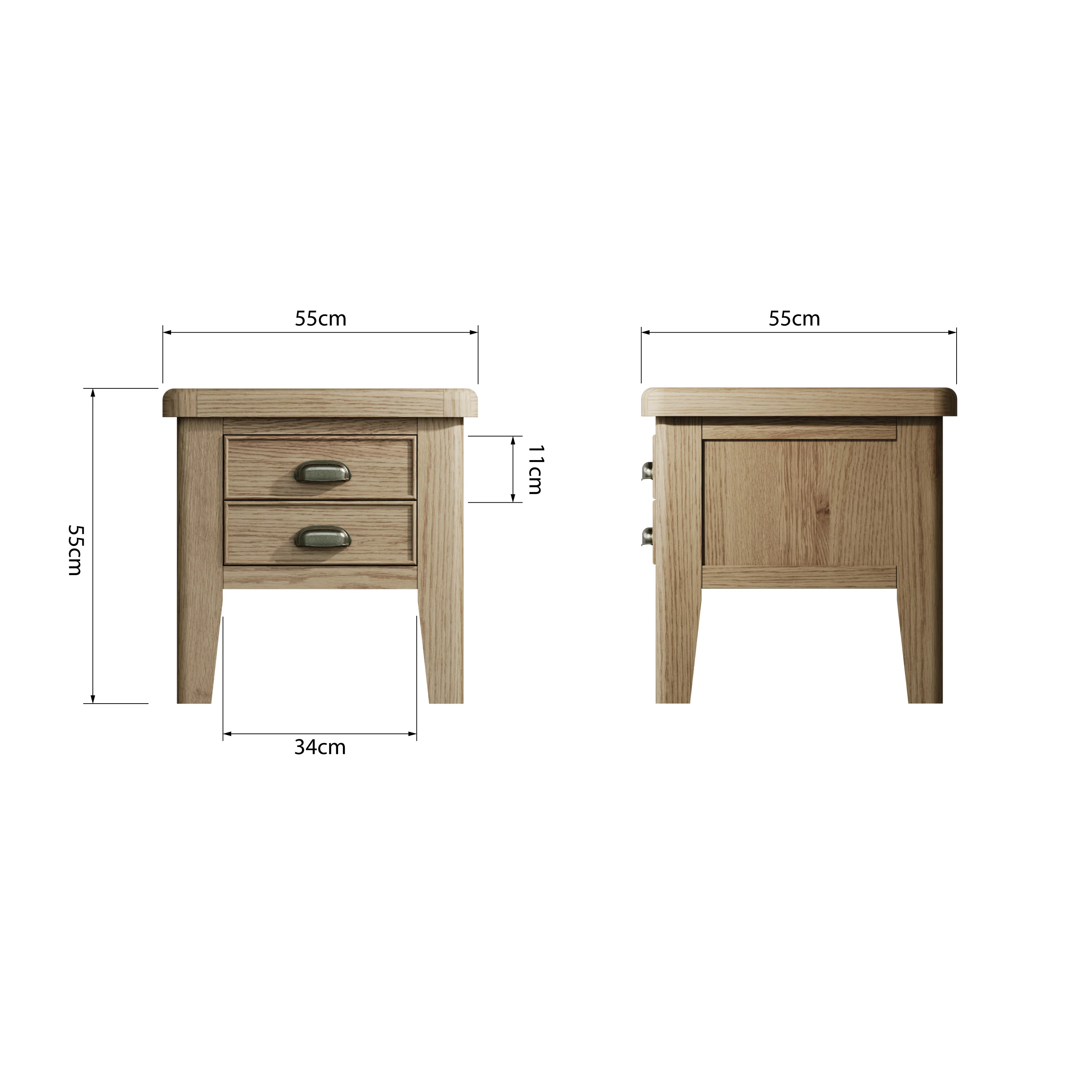 Hove Smoked Oak Lamp Table - Image 4