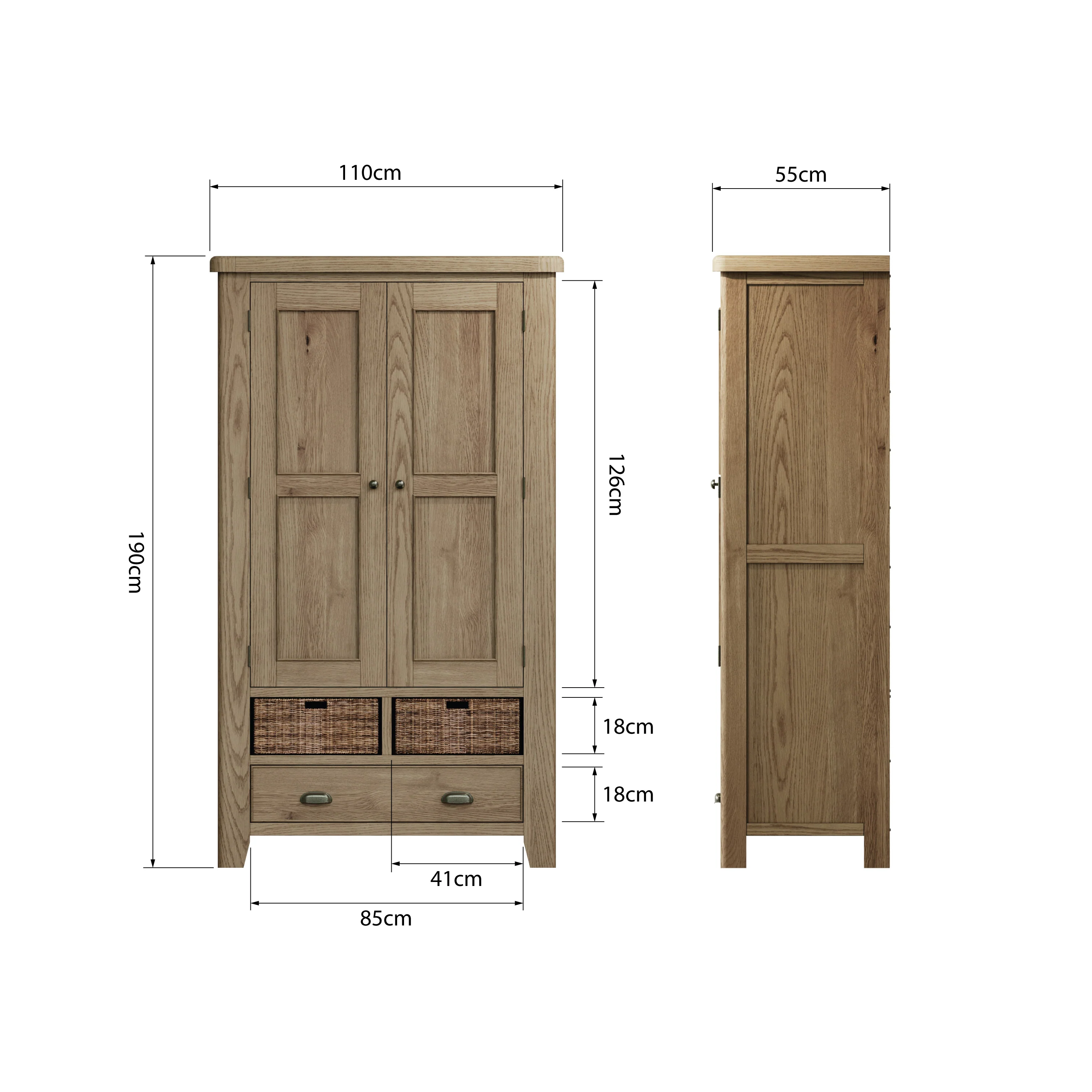 Hove Smoked Oak Larder Unit - Image 13