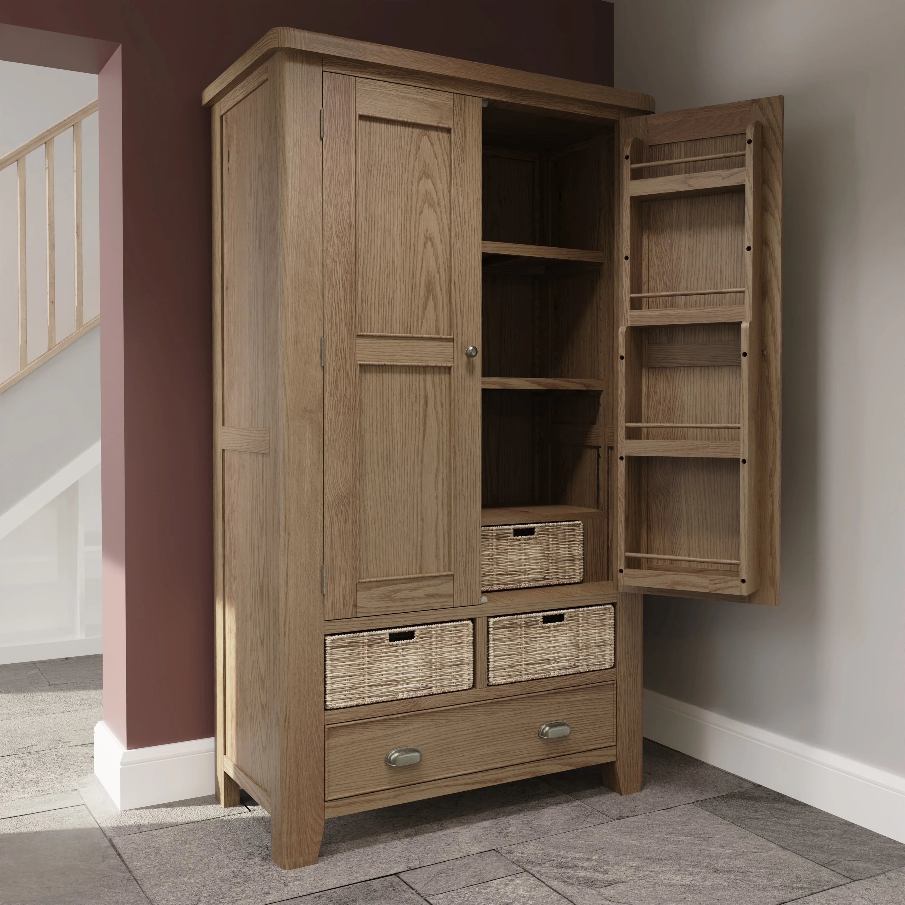 Hove Smoked Oak Larder Unit - Image 3