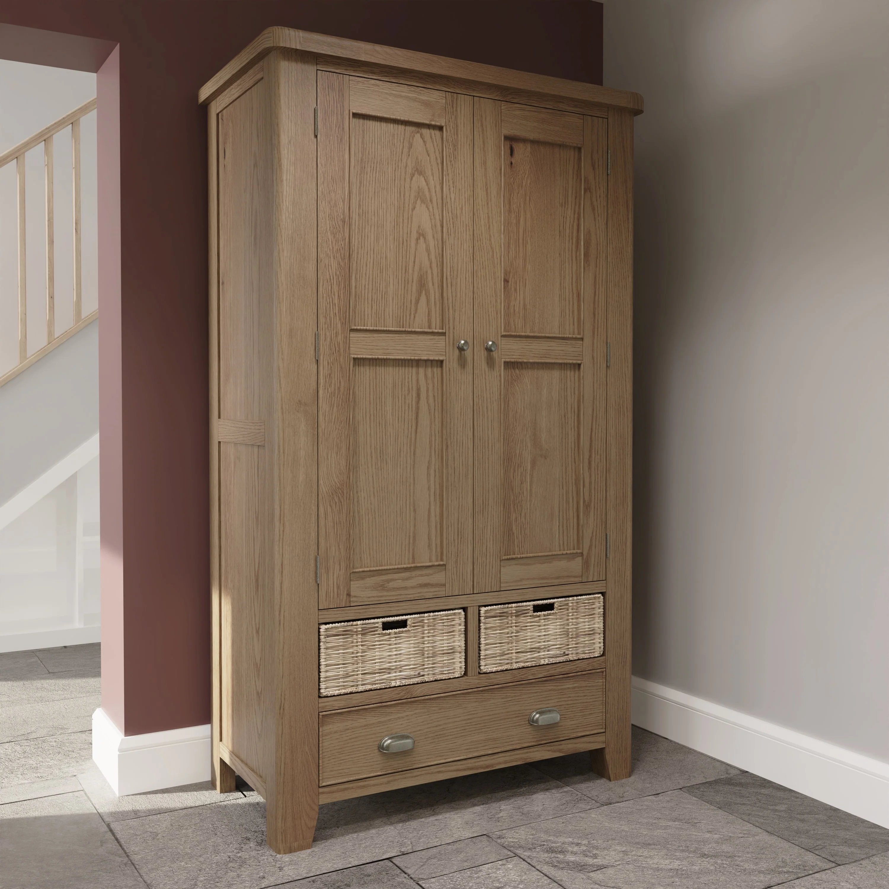 Hove Smoked Oak Larder Unit - Image 4