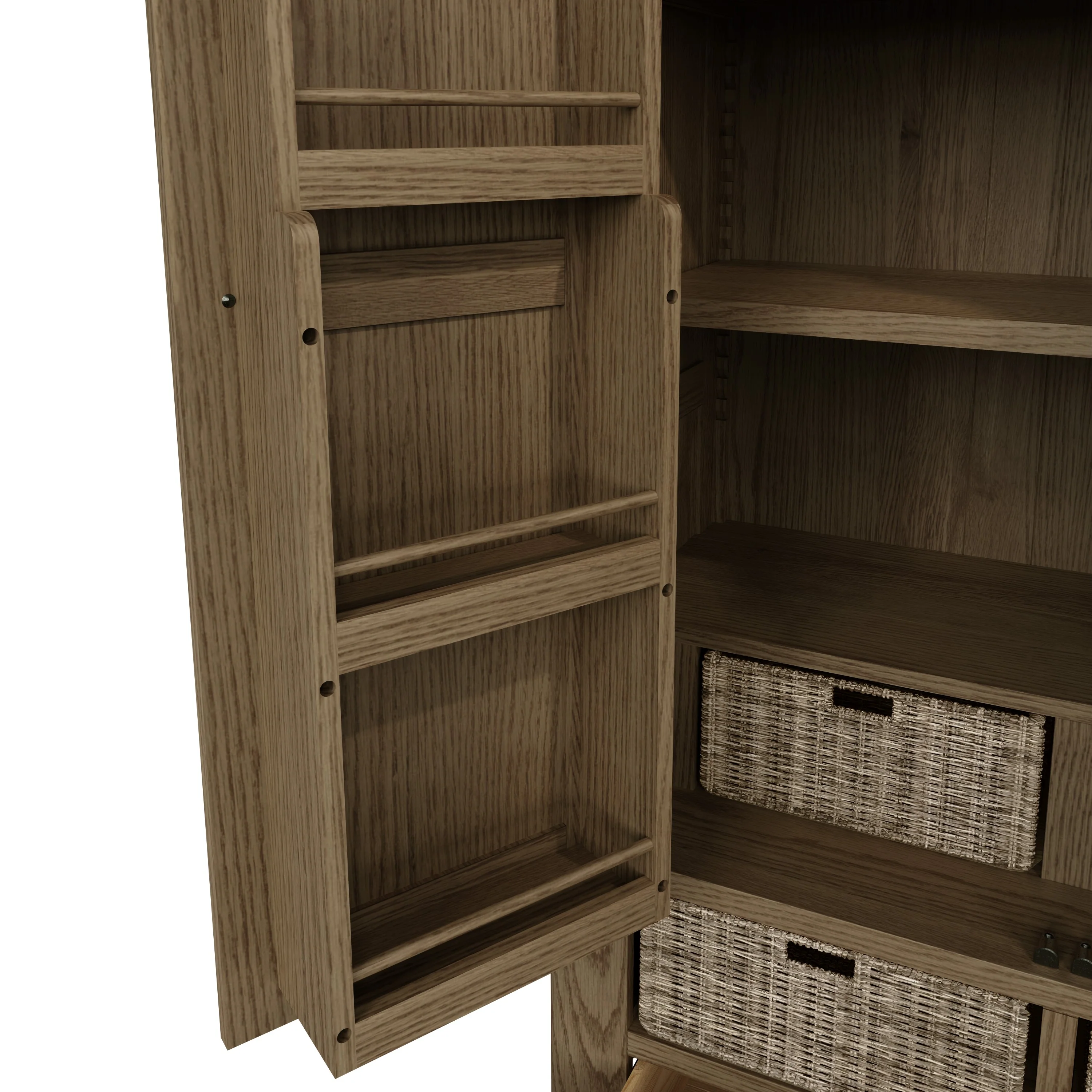 Hove Smoked Oak Larder Unit - Image 9