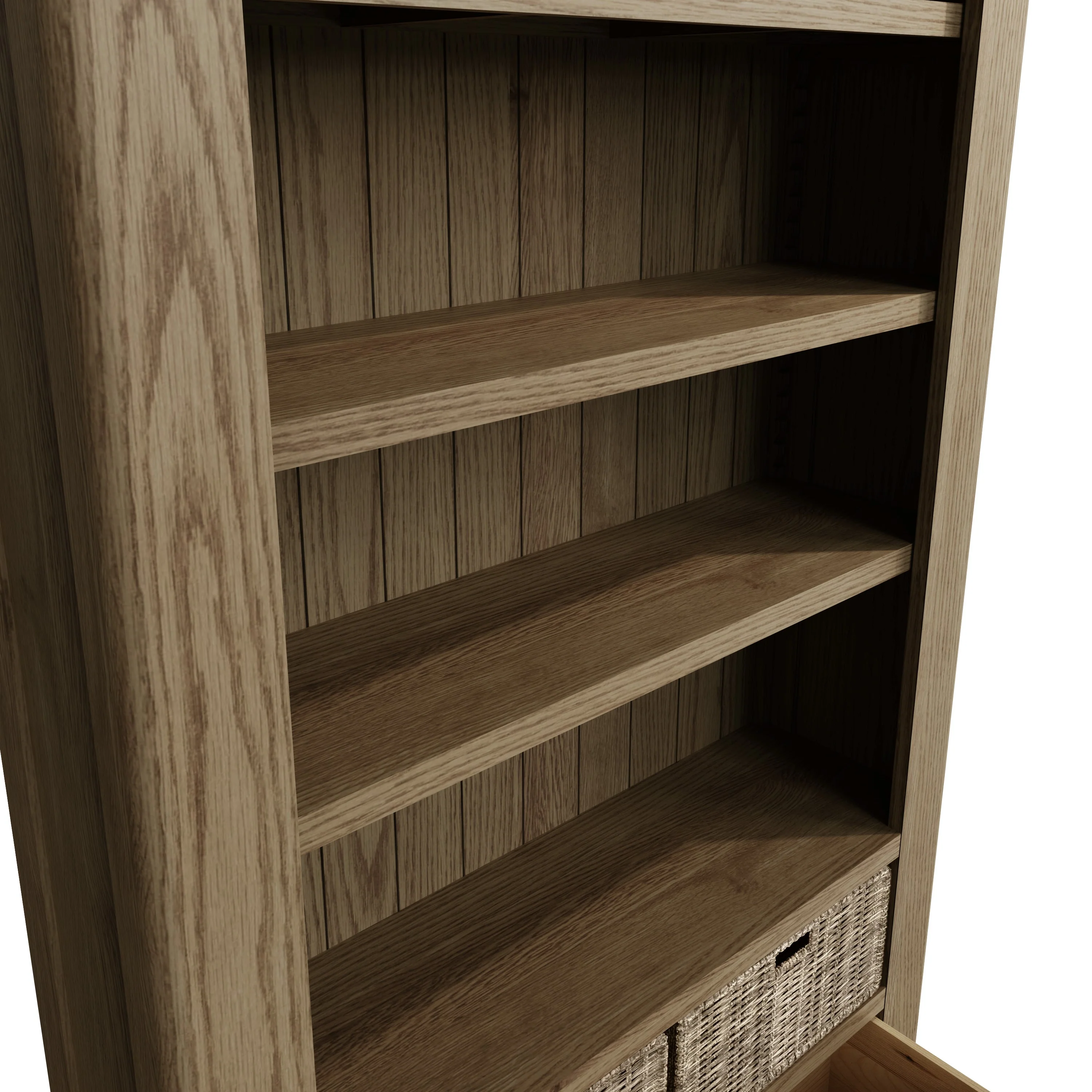 Hove Smoked Oak Large Bookcase - Image 7