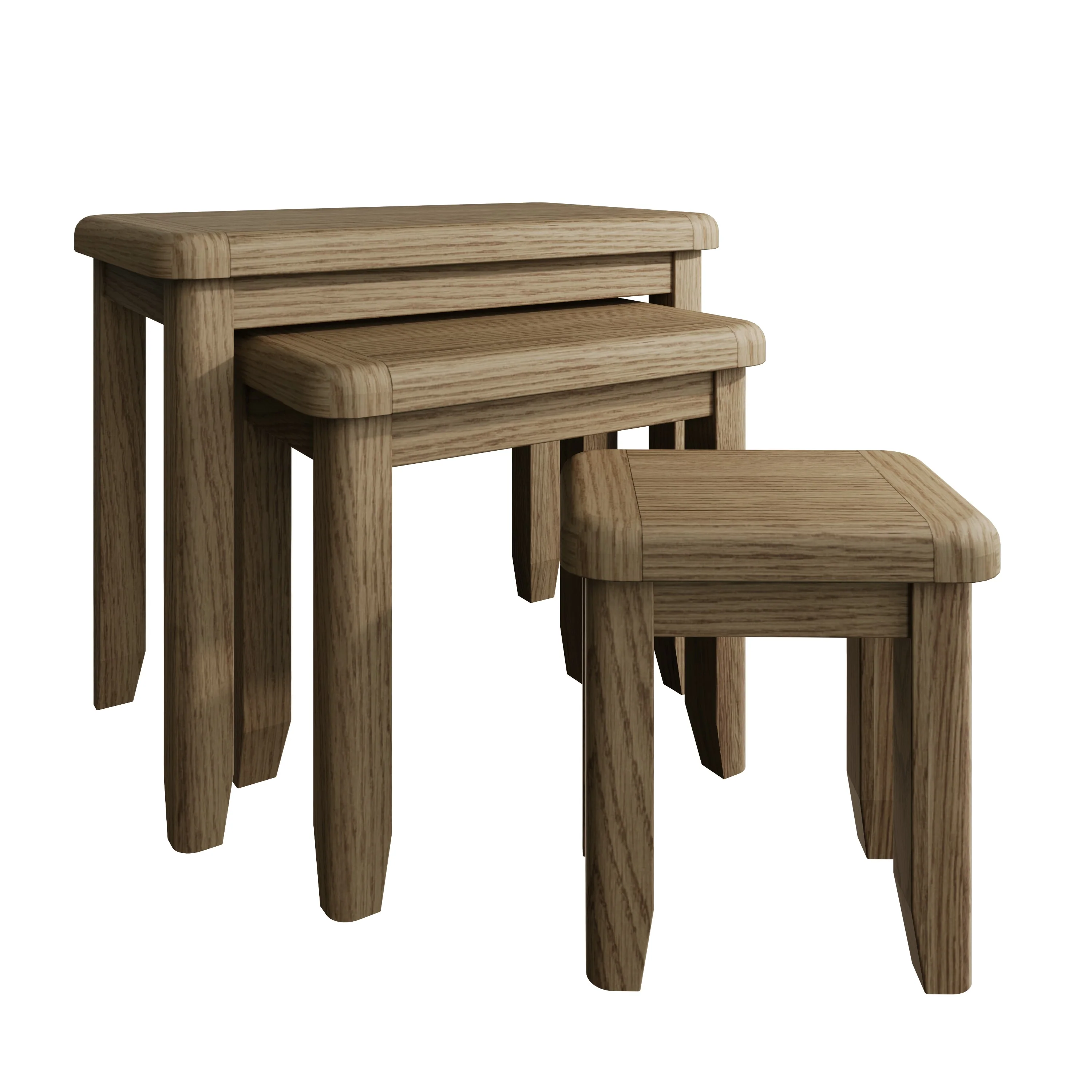 Hove Smoked Oak Nest of Tables - Image 3